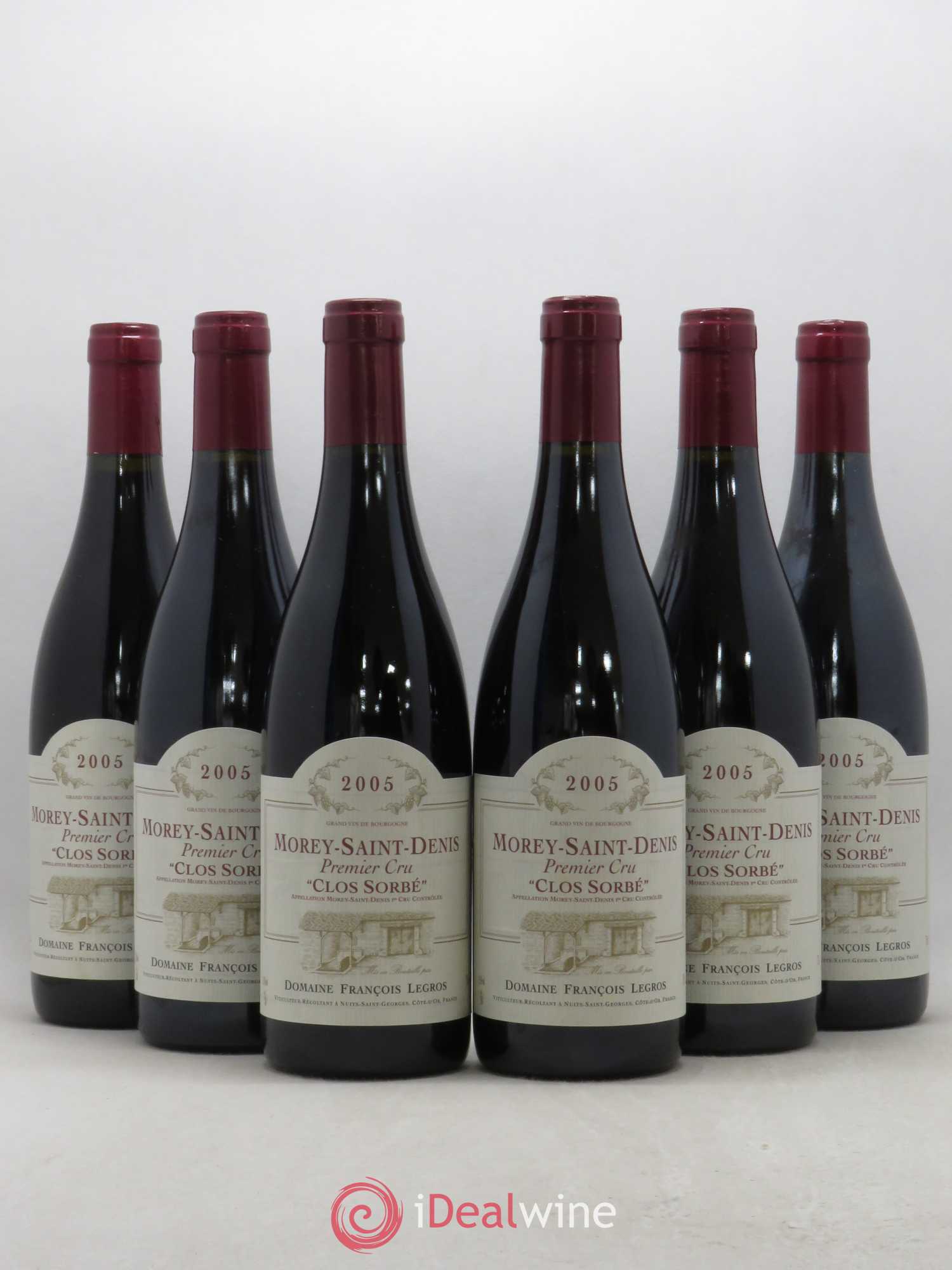 Morey-Saint-Denis 1er Cru Clos Sorbé Francois Legros 2005 - Lot de 6 bouteilles - 0