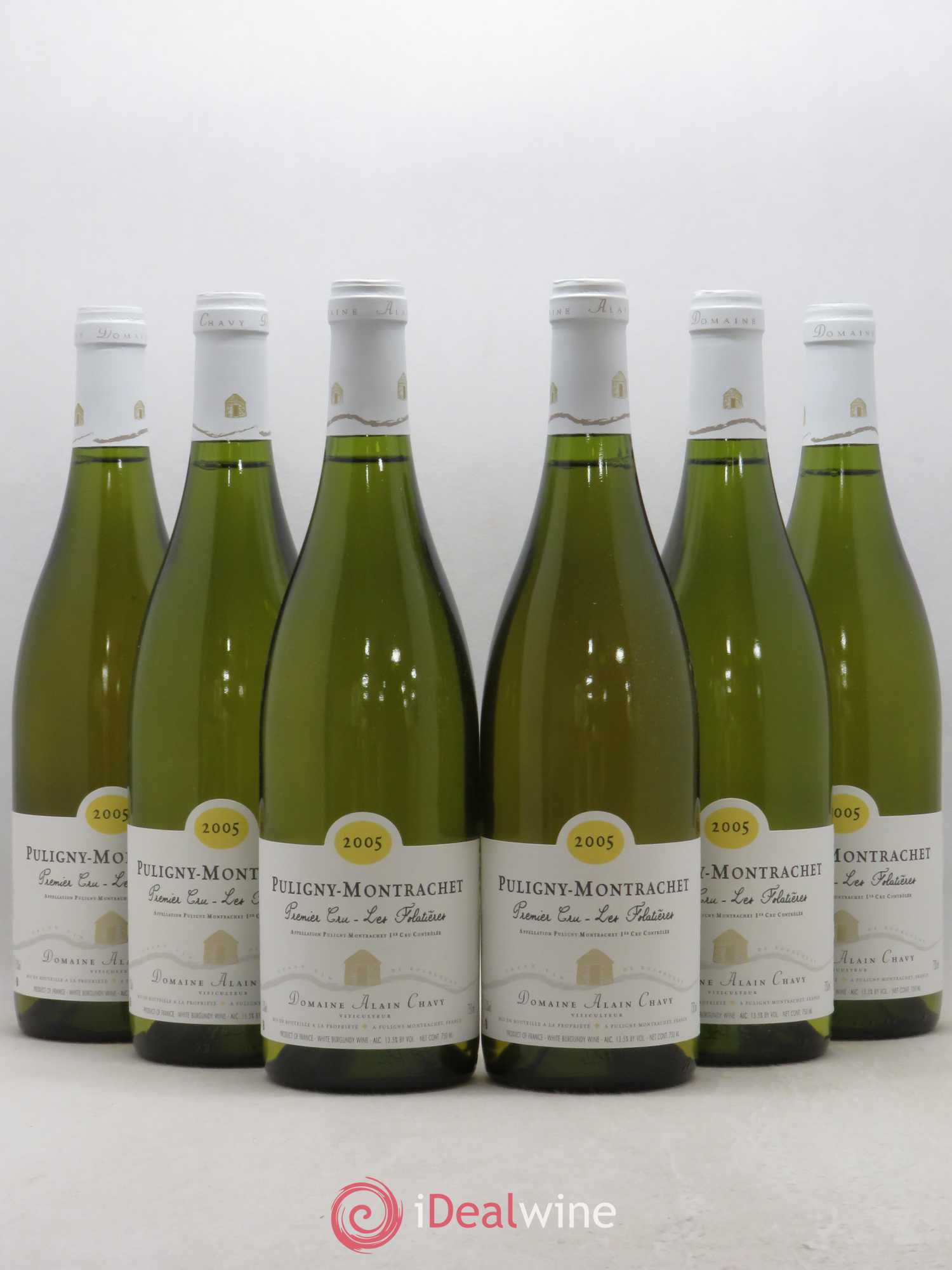 Puligny-Montrachet 1er Cru Les Folatieres Alain Chavy 2005 - Lotto di 6 bottiglie - 0