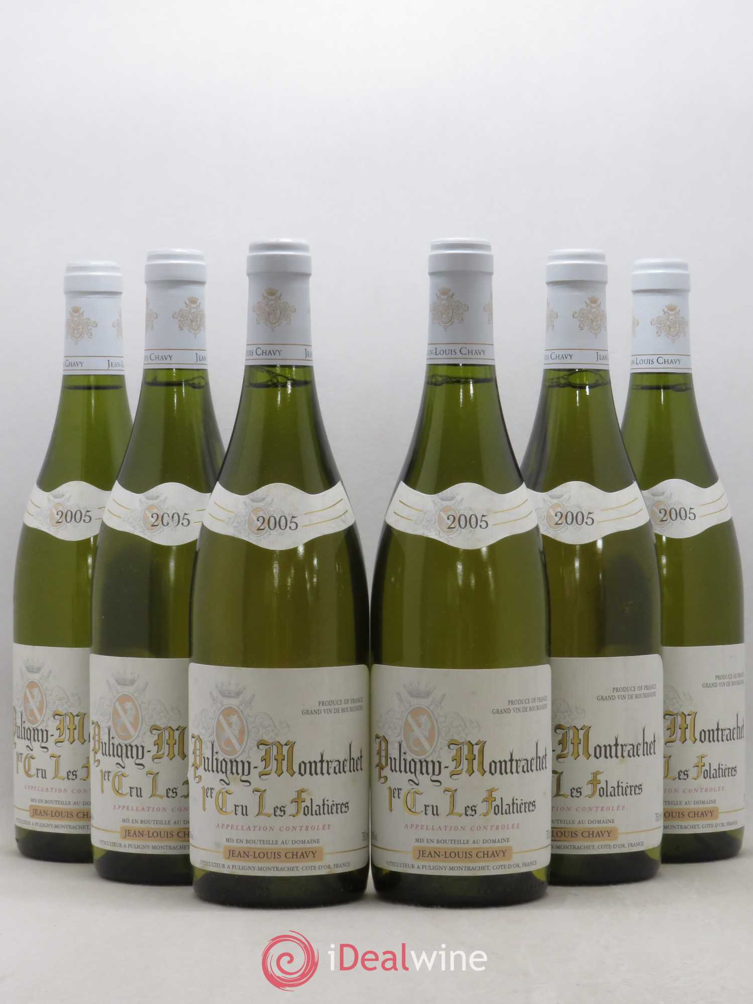 Puligny-Montrachet 1er Cru Les Folatières Jean-Louis Chavy 2005 - Posten von 6 Flaschen - 0
