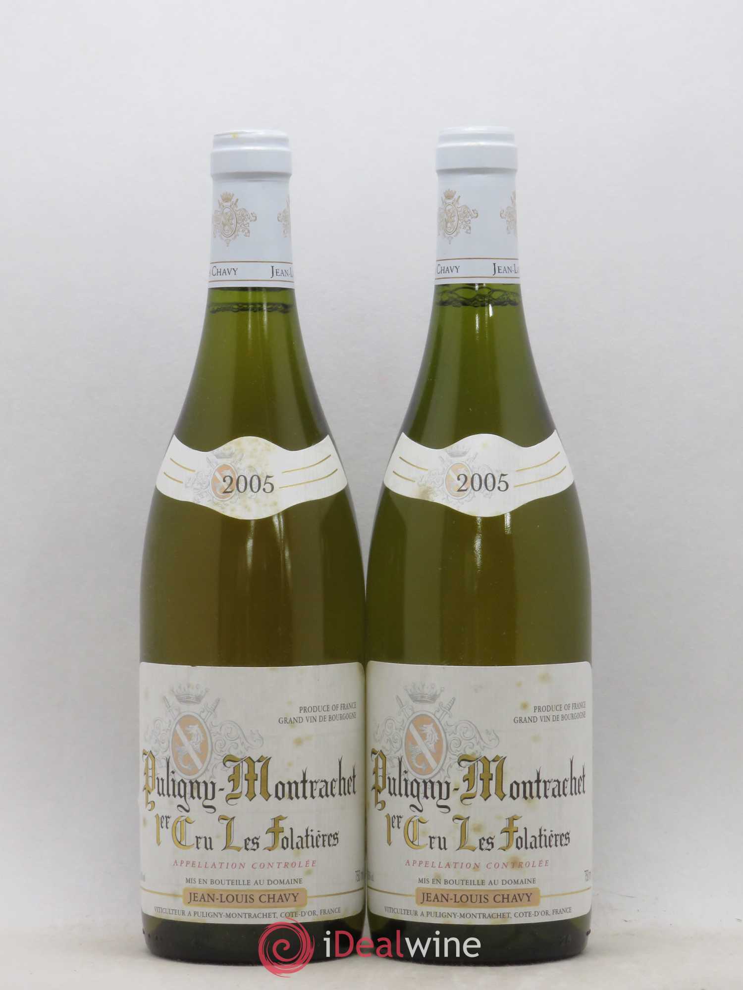Puligny-Montrachet 1er Cru Les Folatières Jean-Louis Chavy 2005 - Lotto di 2 bottiglie - 0