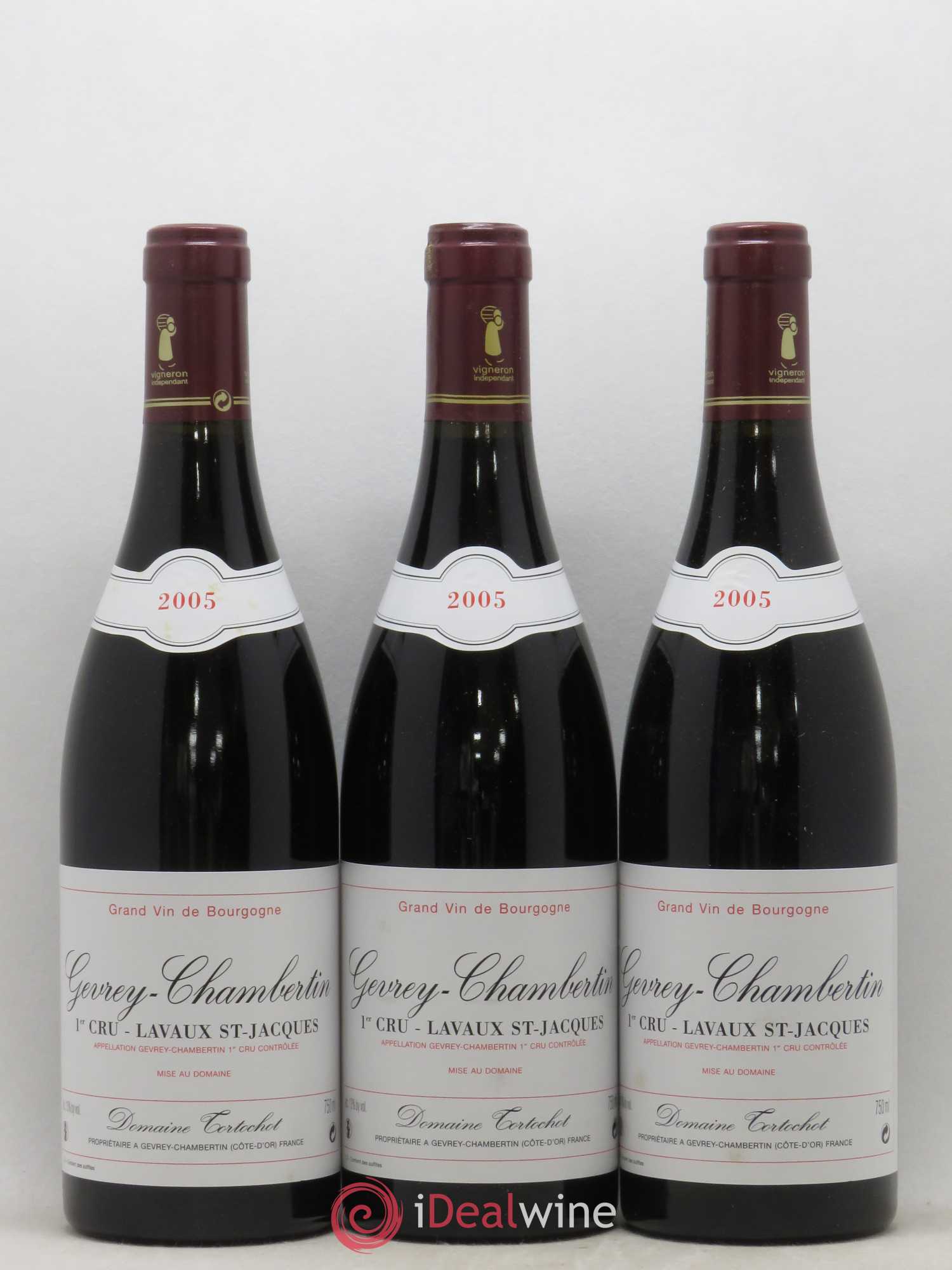 Gevrey-Chambertin 1er Cru Lavaux Saint Jacques Tortochot (Domaine) 2005 - Lot de 3 bouteilles - 0