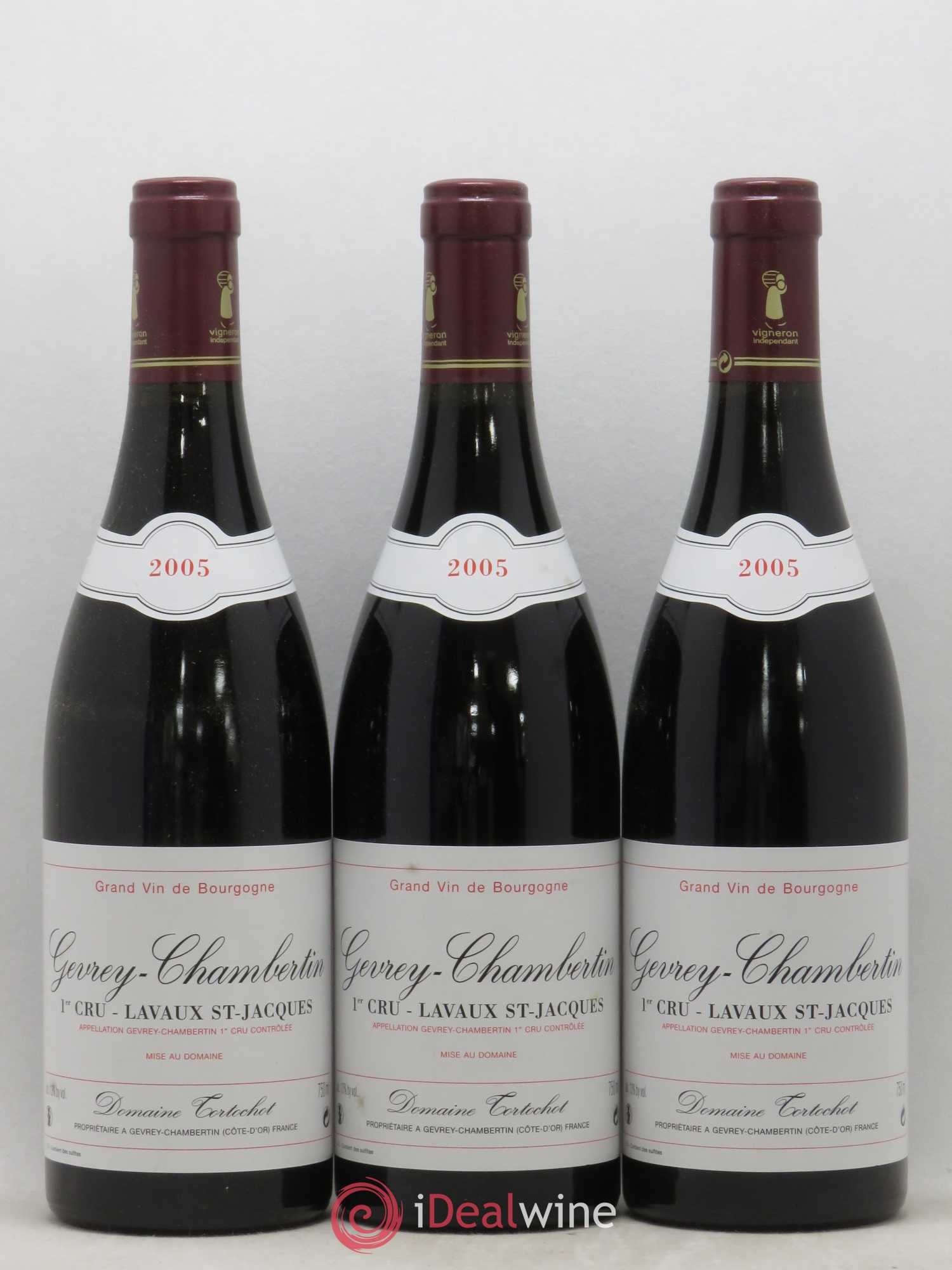 Gevrey-Chambertin 1er Cru Lavaux Saint Jacques Tortochot (Domaine) 2005 - Lot de 6 bouteilles - 1