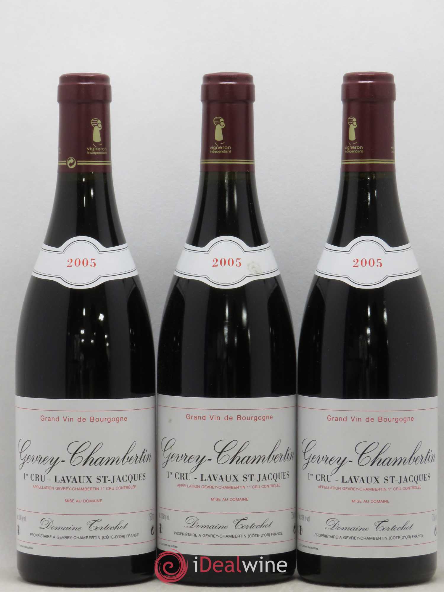 Gevrey-Chambertin 1er Cru Lavaux Saint Jacques Tortochot (Domaine) 2005 - Lot de 6 bouteilles - 1