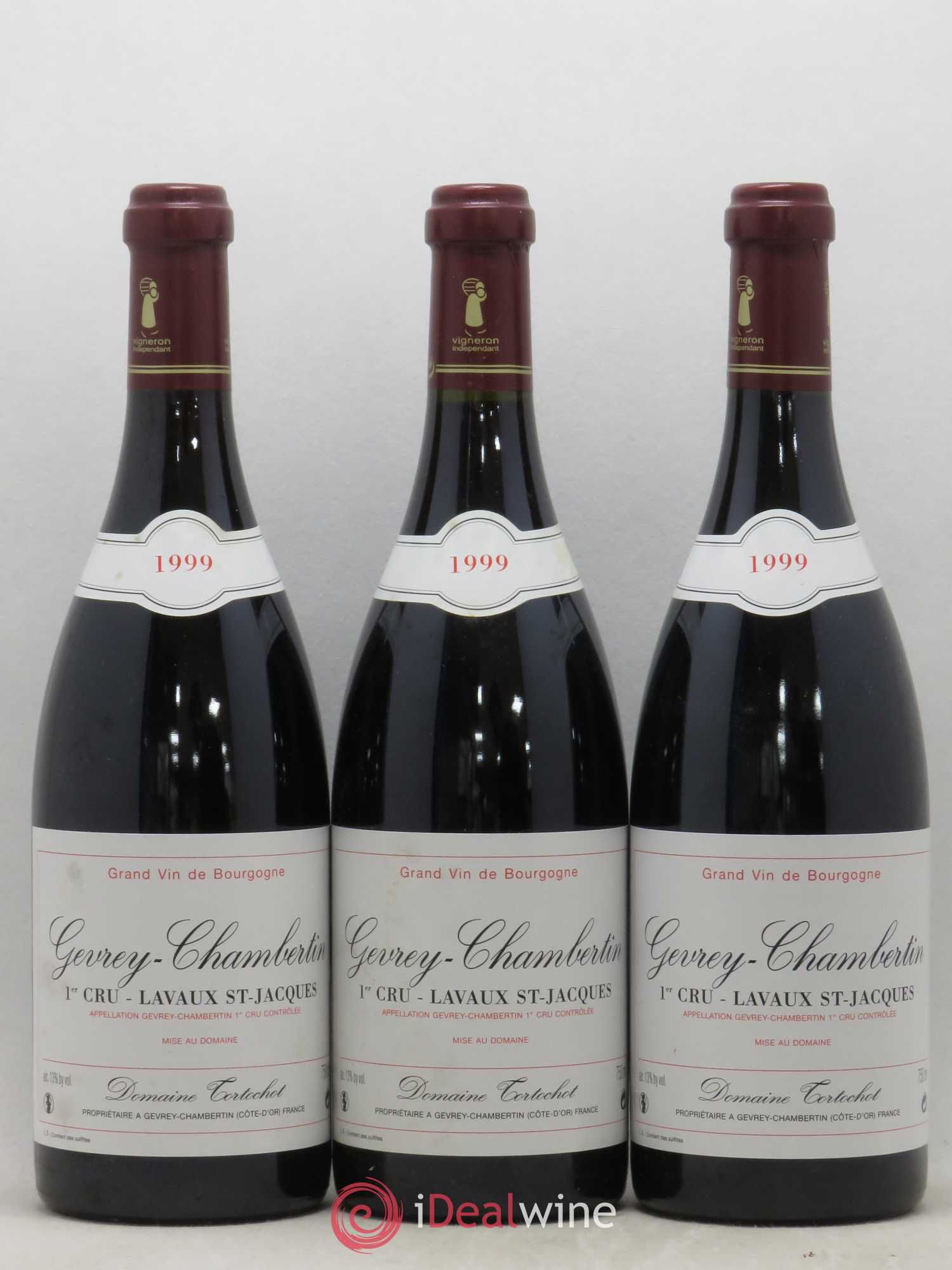 Gevrey-Chambertin 1er Cru Lavaux Saint Jacques Tortochot (Domaine) 1999 - Lot de 3 bouteilles - 0