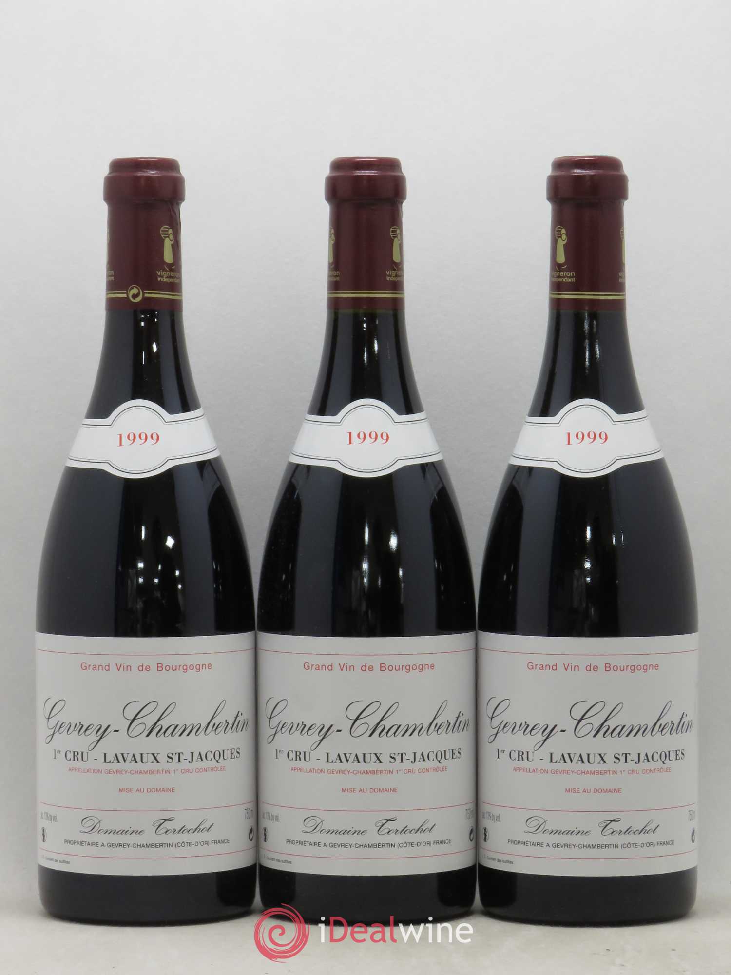 Gevrey-Chambertin 1er Cru Lavaux Saint Jacques Tortochot (Domaine) 1999 - Lot de 6 bouteilles - 1