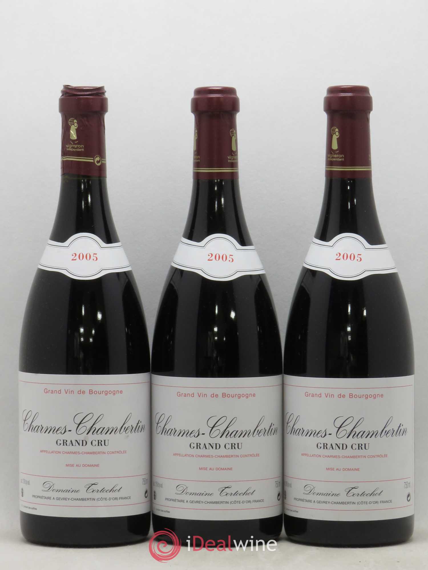 Charmes-Chambertin Grand Cru Tortochot (Domaine) 2005 - Lot de 3 bouteilles - 0