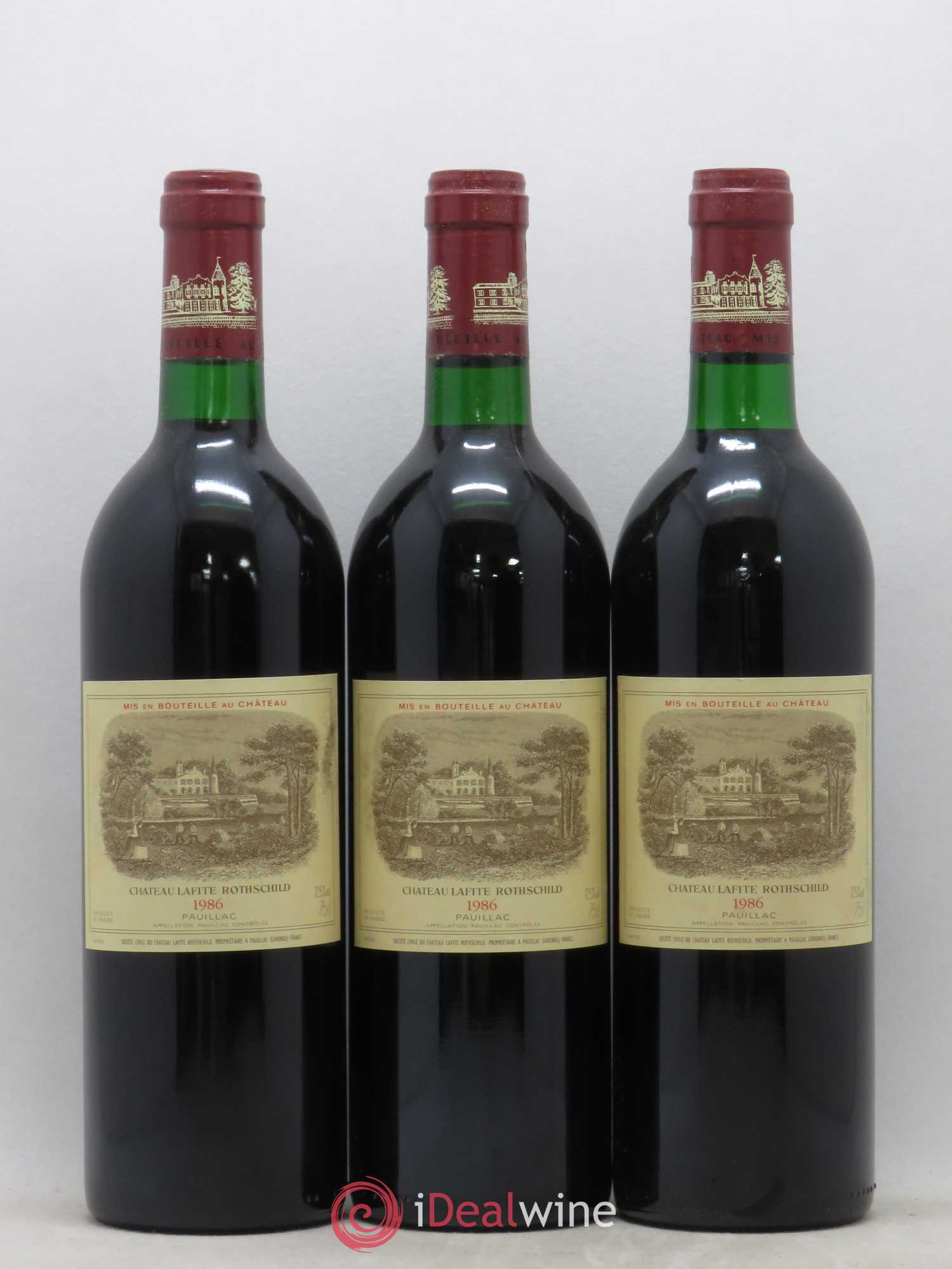 Château Lafite Rothschild 1er Grand Cru Classé 1986 - Lot de 12 bouteilles - 1