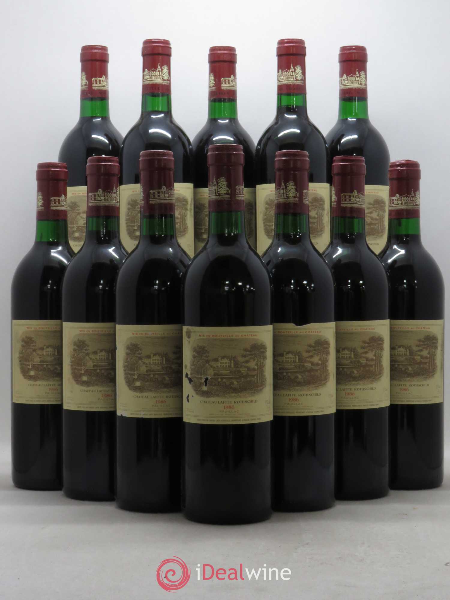 Château Lafite Rothschild 1er Grand Cru Classé 1986 - Lot de 12 bouteilles - 0