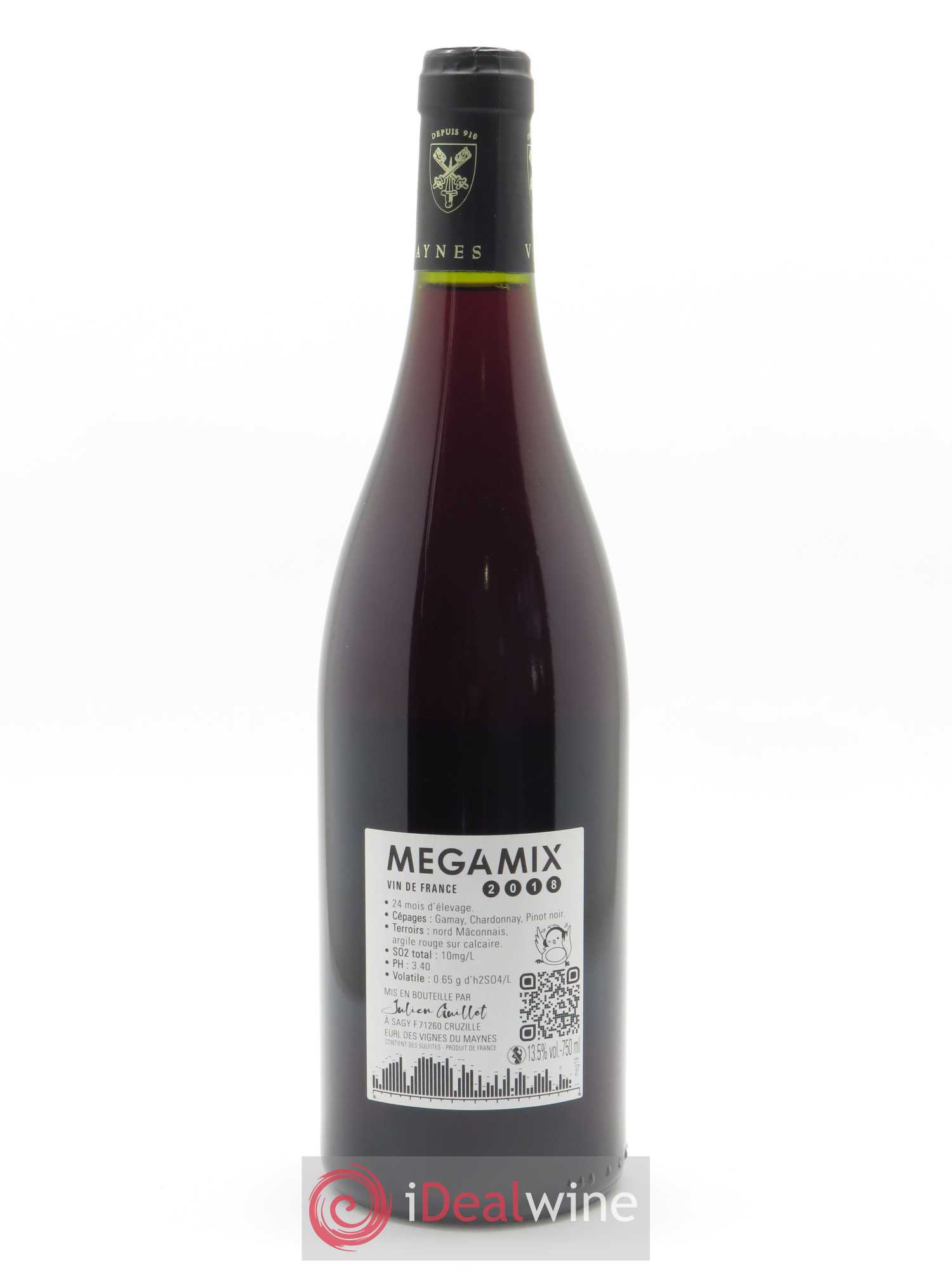Vin de France Mégamix Les Vignes du Maynes 2018 - Lot de 1 bouteille - 1