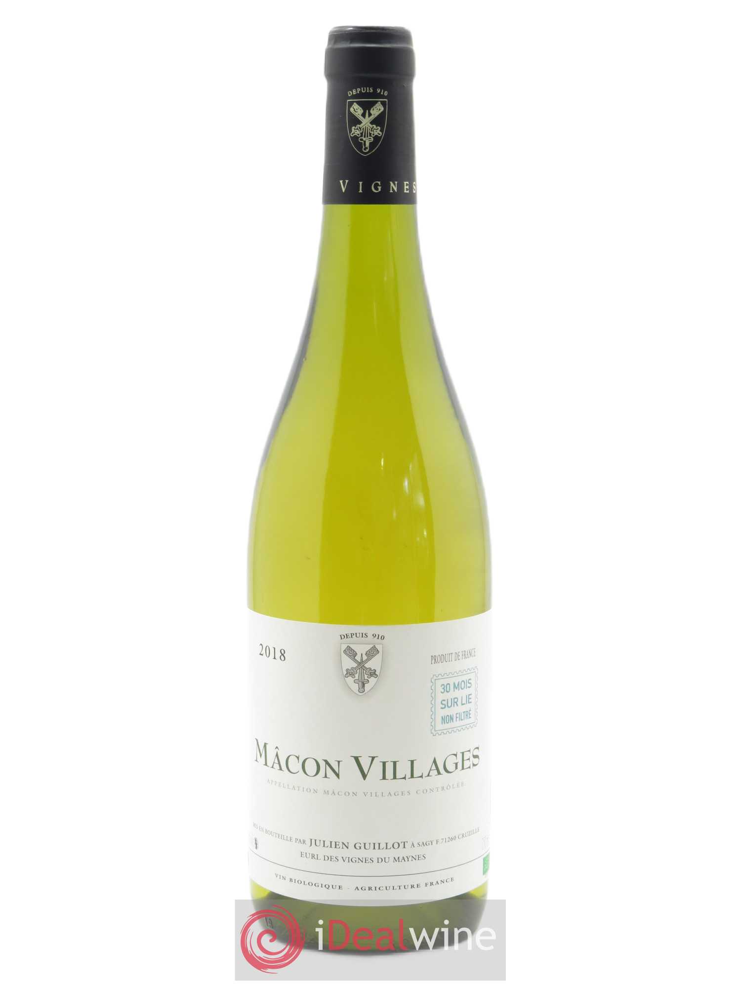 Mâcon-Villages 30 mois sur lie Les Vignes du Maynes 2018 - Lot de 1 bouteille - 0