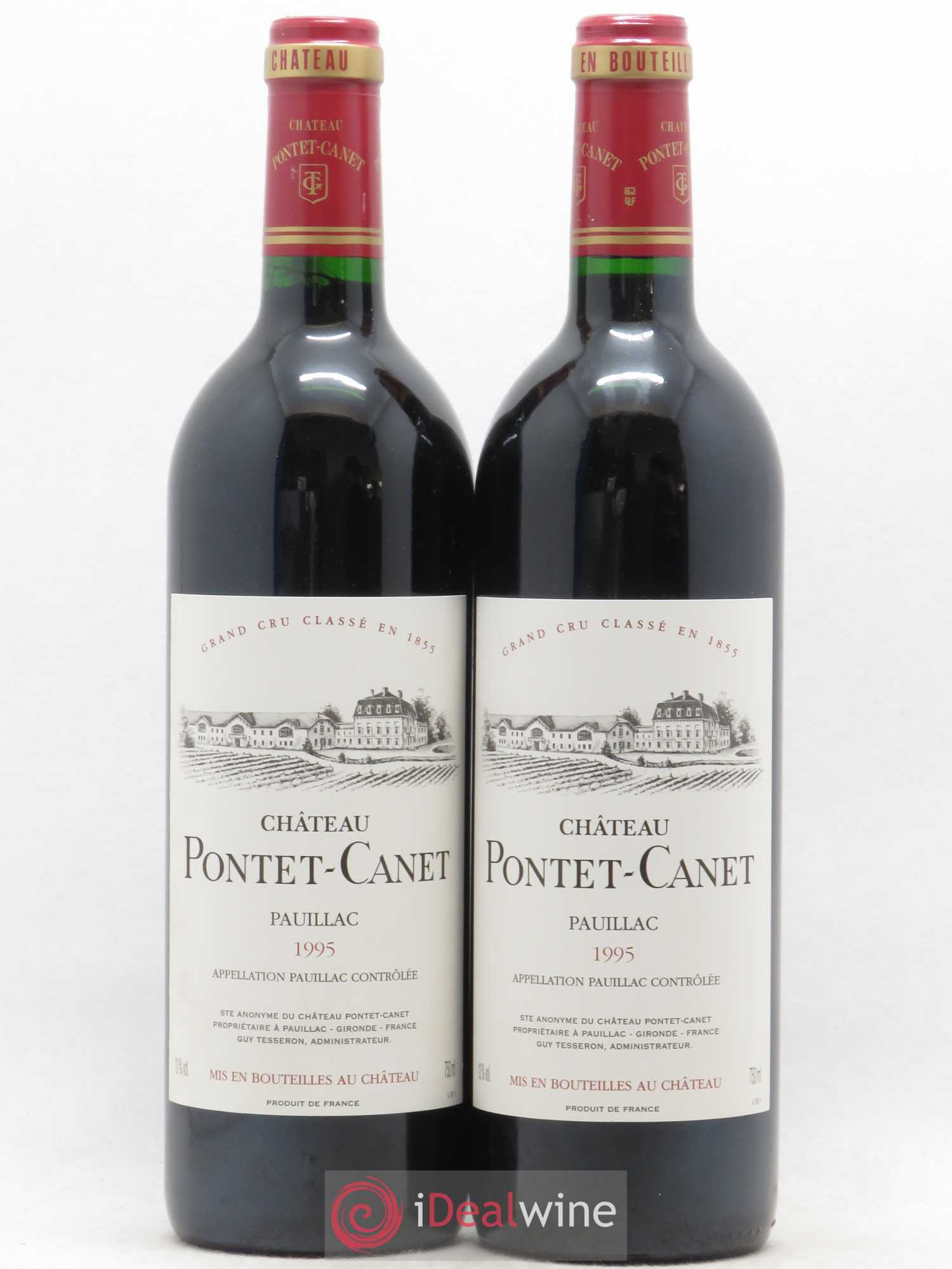 Château Pontet Canet 5ème Grand Cru Classé 1995 - Lot de 2 bouteilles - 0