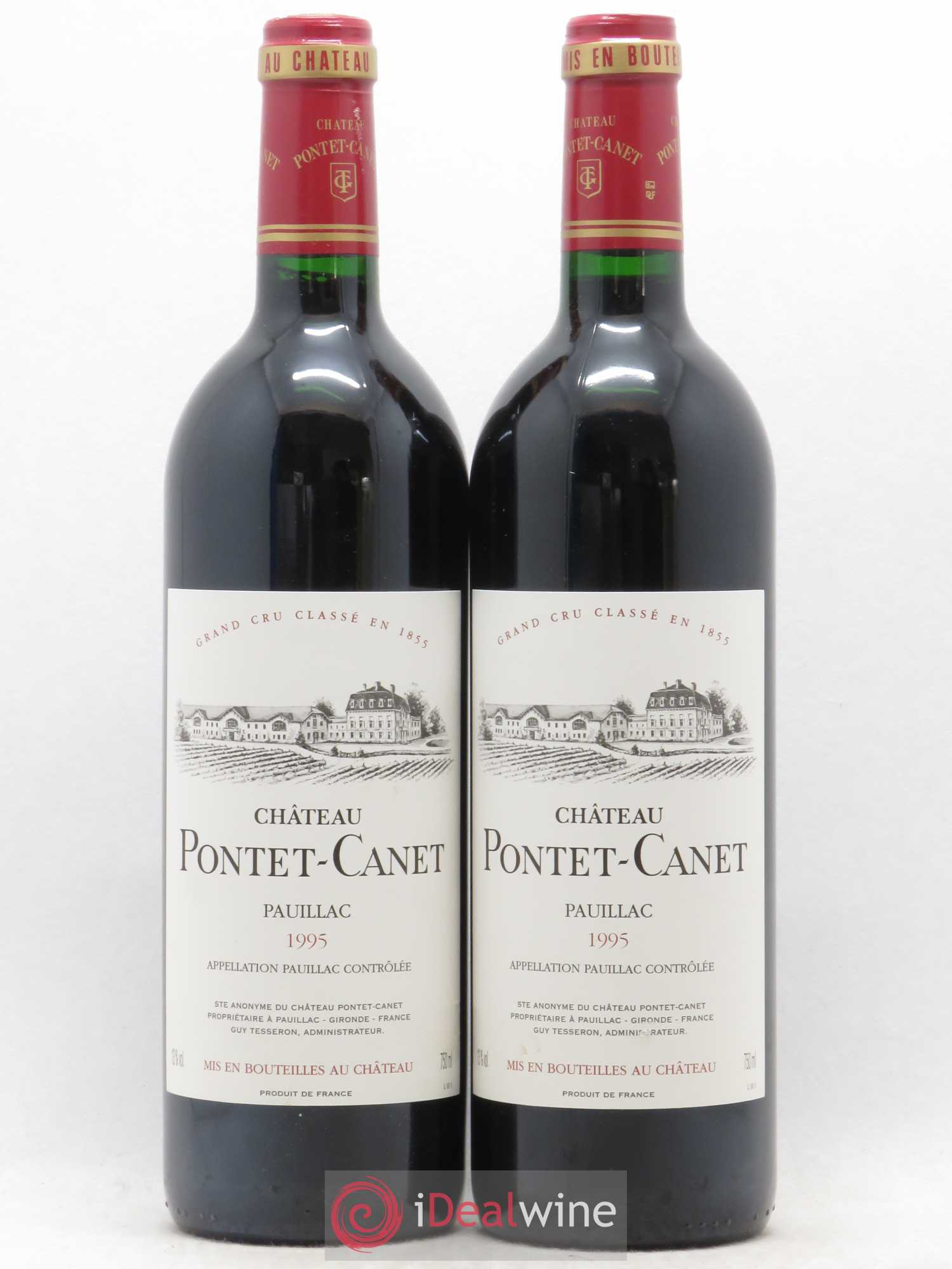 Château Pontet Canet 5ème Grand Cru Classé 1995 - Lot de 2 bouteilles - 0