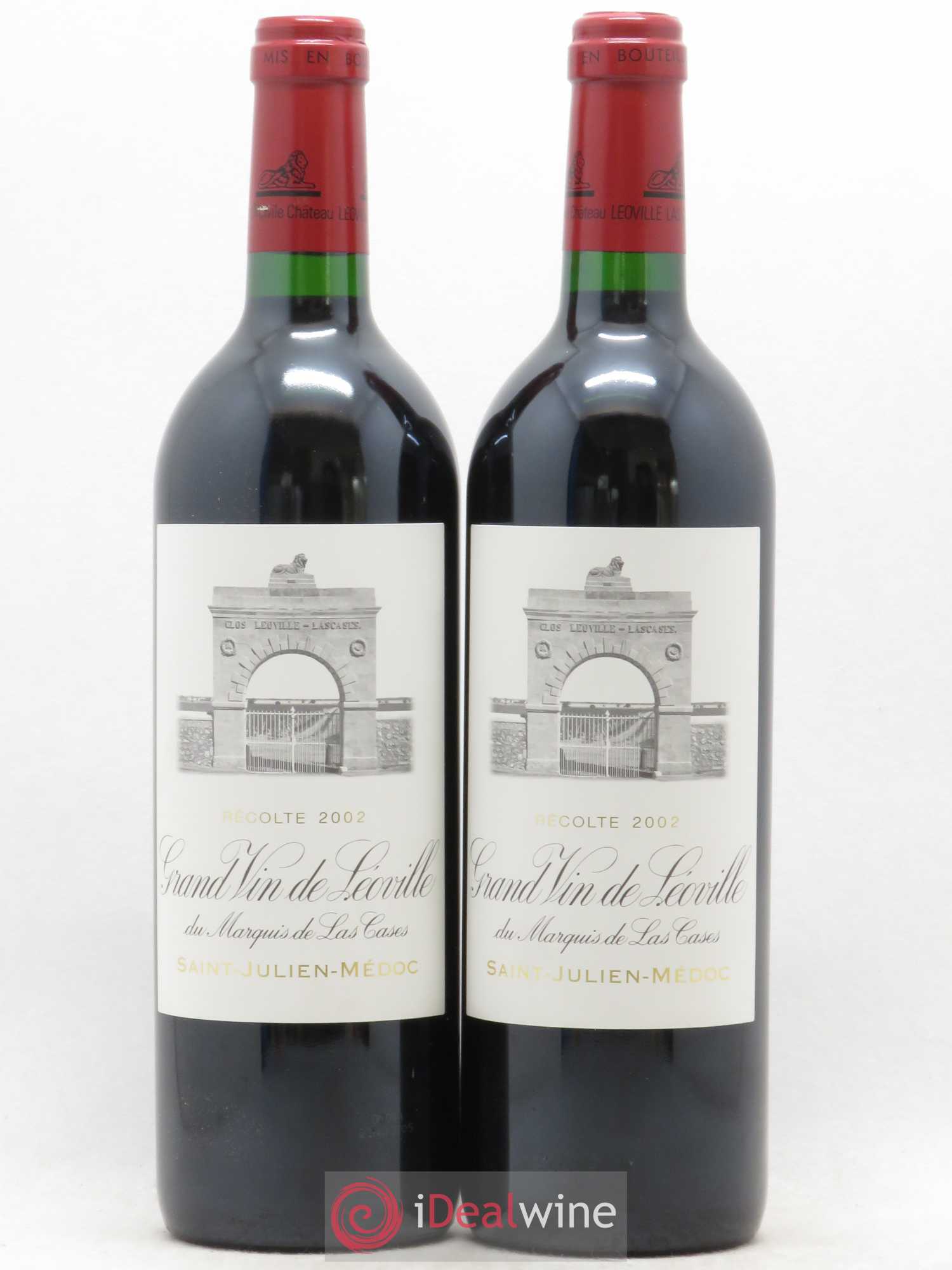 Château Léoville Las Cases 2ème Grand Cru Classé 2002 - Lot de 2 bouteilles - 0