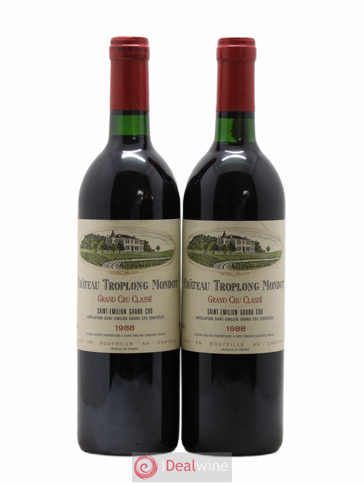 Château Troplong Mondot 1er Grand Cru Classé B 1988 - Lot de 2 bouteilles - 0
