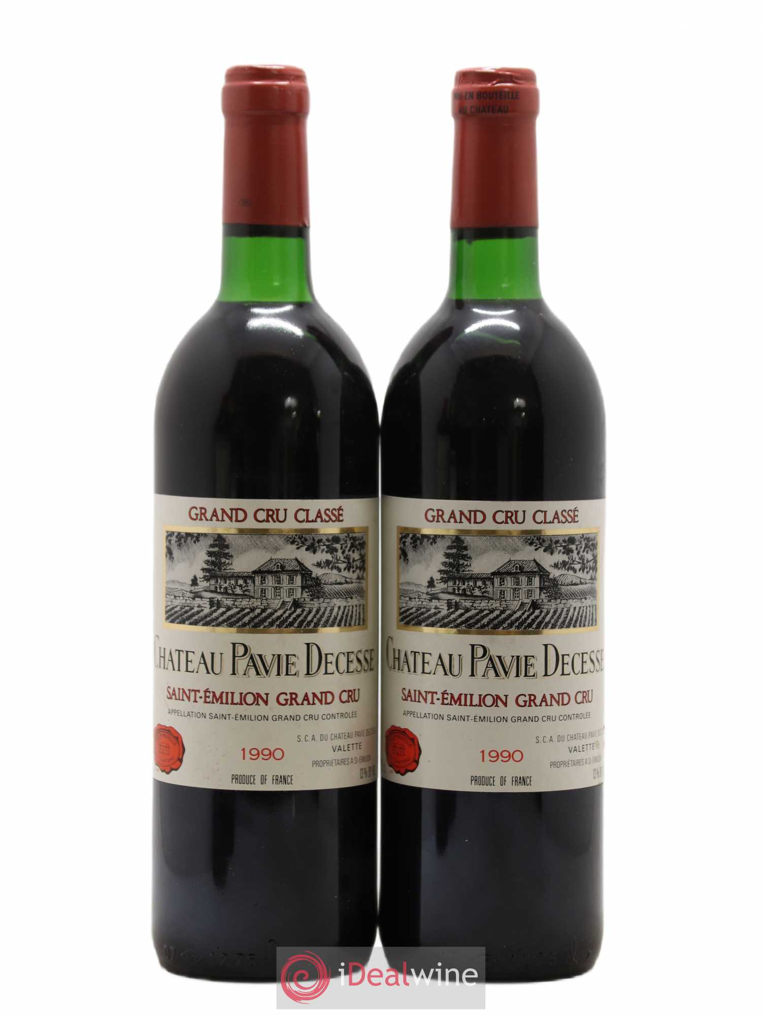 Château Pavie Decesse Grand Cru Classé 1990 - Lot de 2 bouteilles - 0