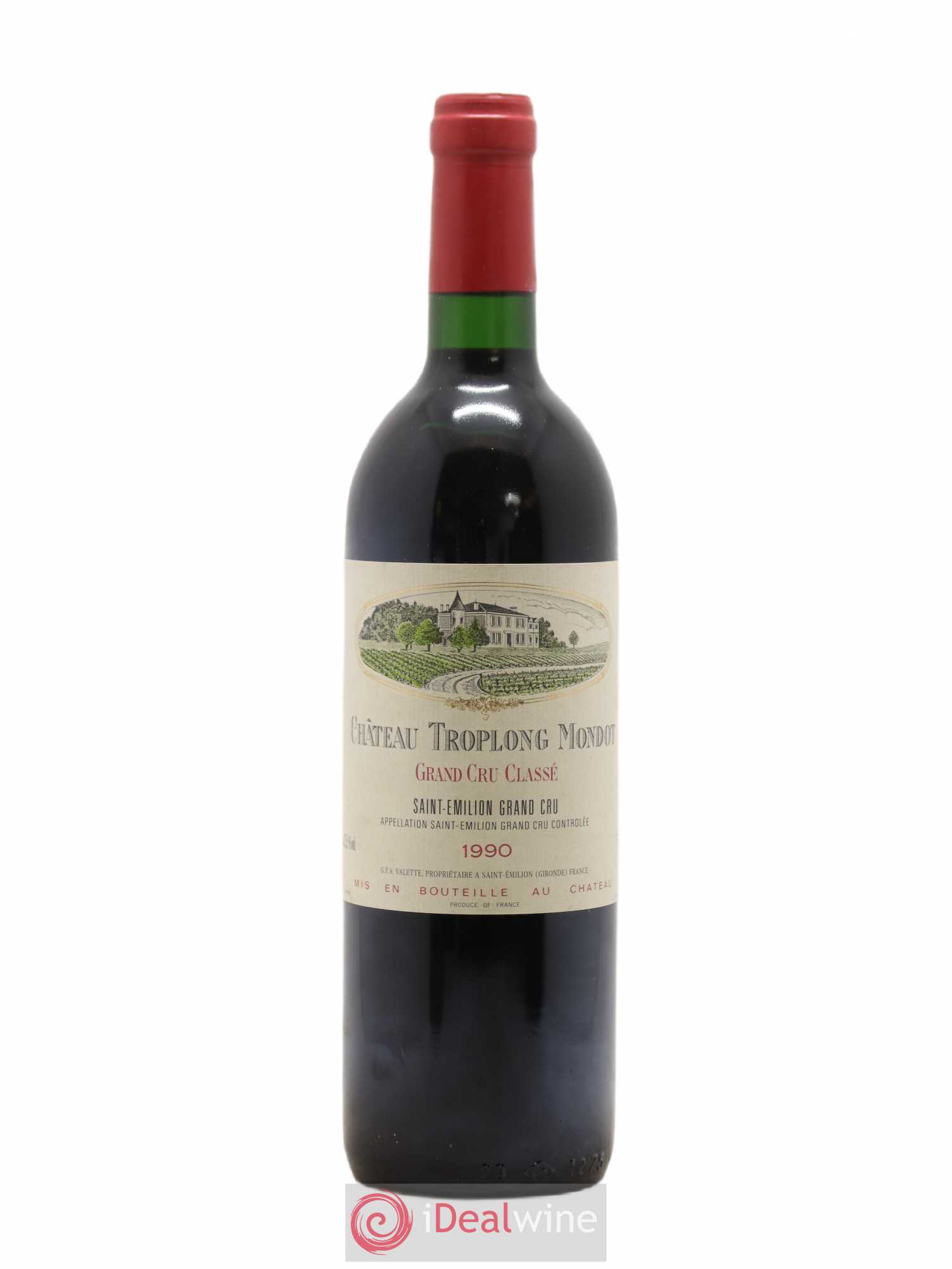 Château Troplong Mondot 1er Grand Cru Classé B 1990 - Lot de 1 bouteille - 0