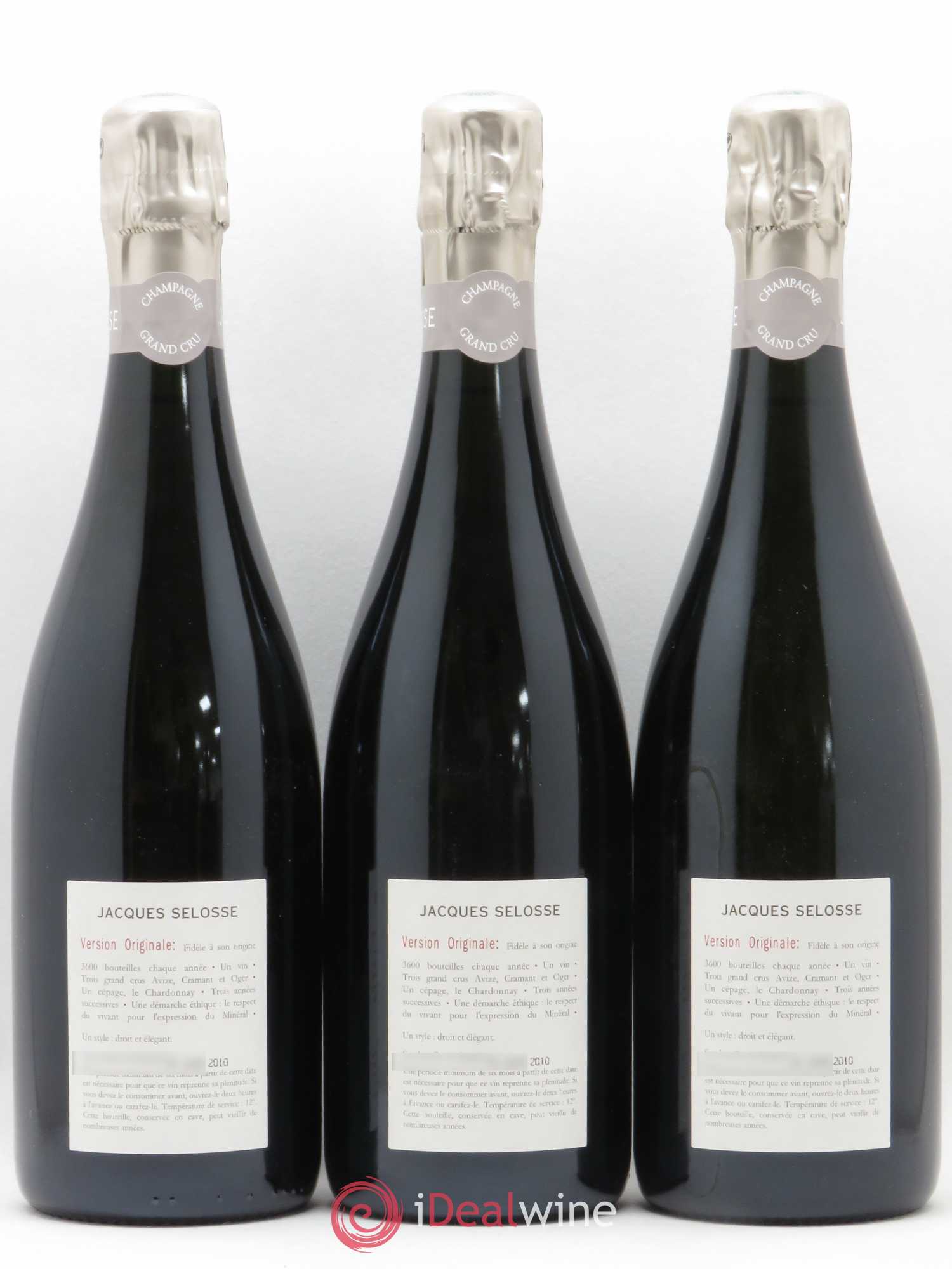 Version Originale Jacques Selosse - Posten von 3 Flaschen - 1