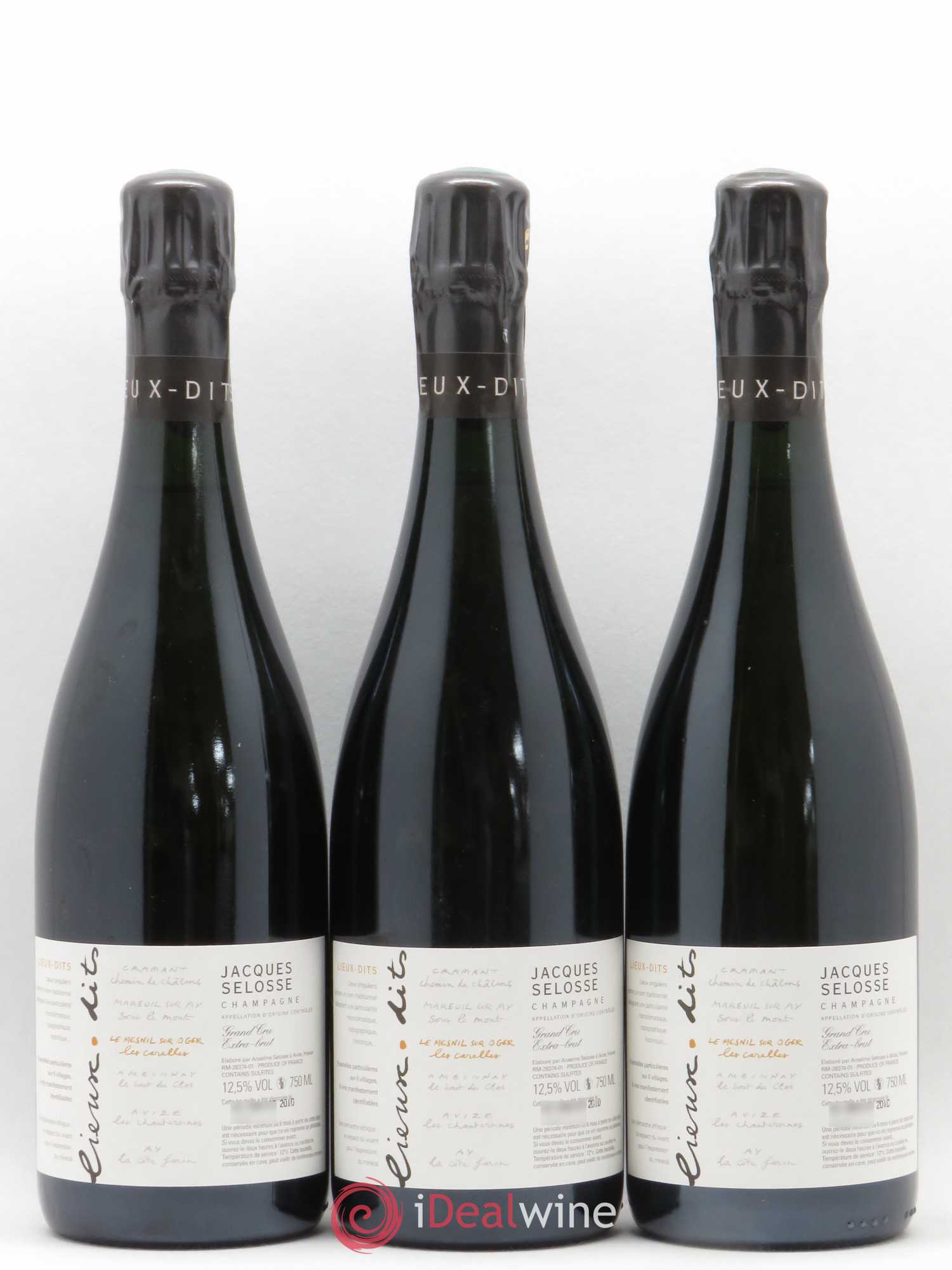 Les Carelles Blanc de Blancs Jacques Selosse - Lot de 3 bouteilles - 0