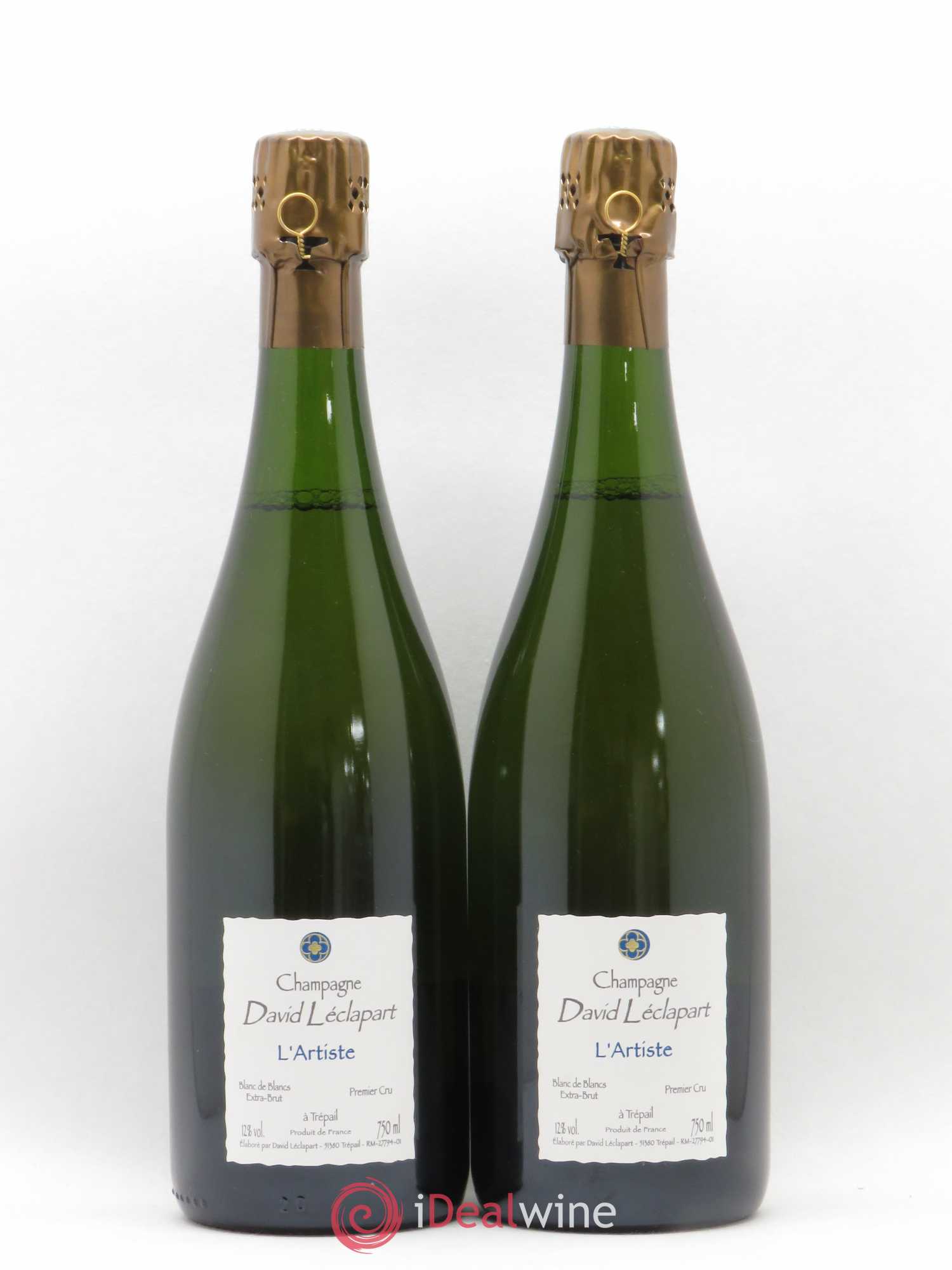 L'Artiste Blanc de Blancs 1er Cru Extra-Brut David Leclapart 2005 - Lot de 2 bouteilles - 0