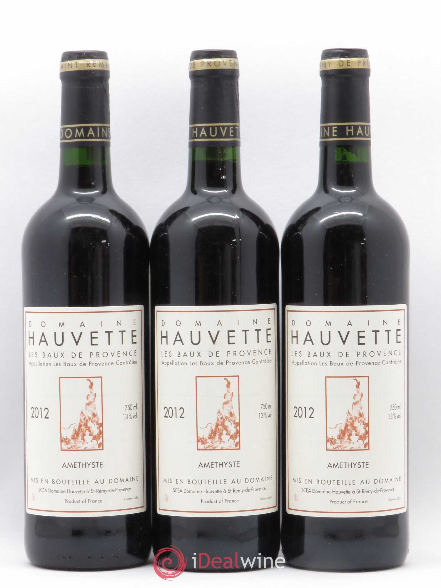 Baux de Provence Hauvette (Domaine) Amethyste 2012 - Lot de 3 bouteilles - 0