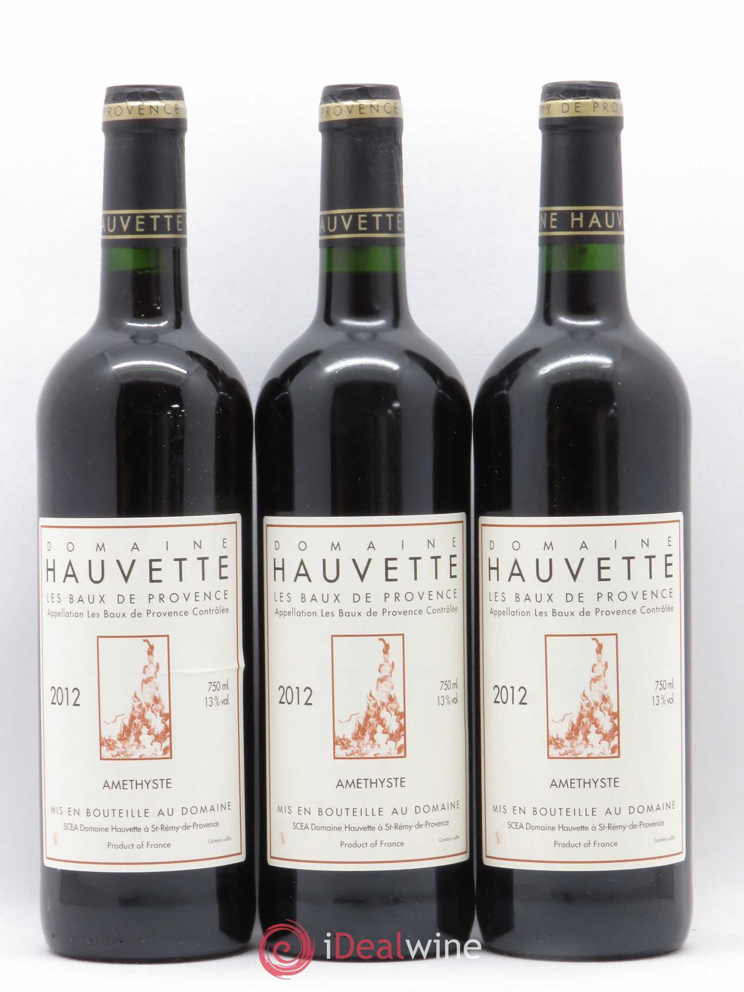 Baux de Provence Hauvette (Domaine) Amethyste 2012 - Lot de 3 bouteilles - 0