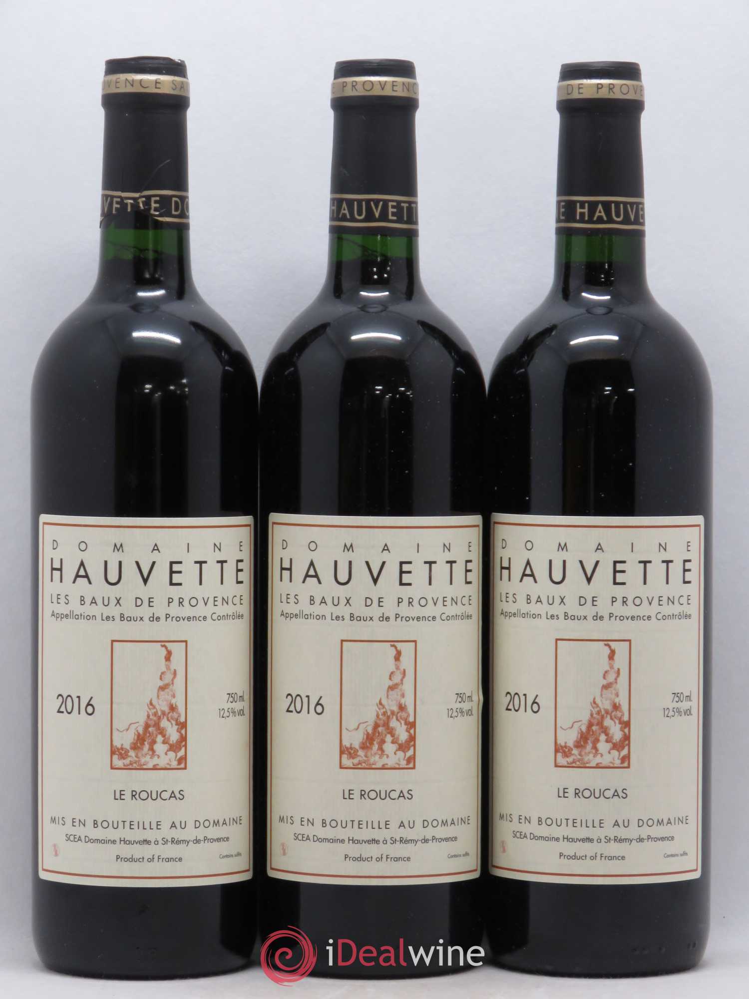 Alpilles (anciennement Baux de Provence) Le Roucas Hauvette (Domaine) 2016 - Lot de 3 bouteilles - 0