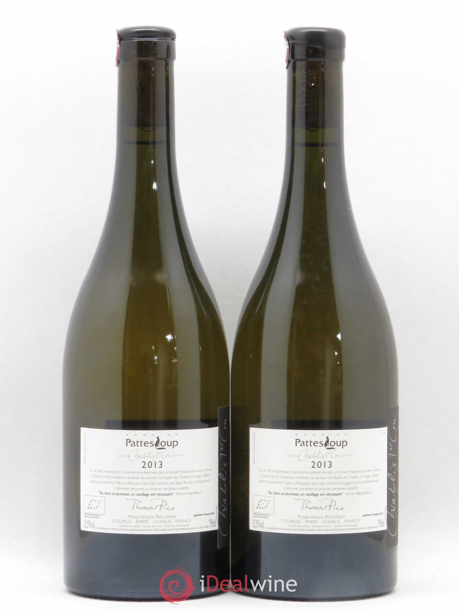 Chablis 1er Cru Butteaux Pattes Loup (Domaine) 2013 - Lot de 2 bouteilles - 1