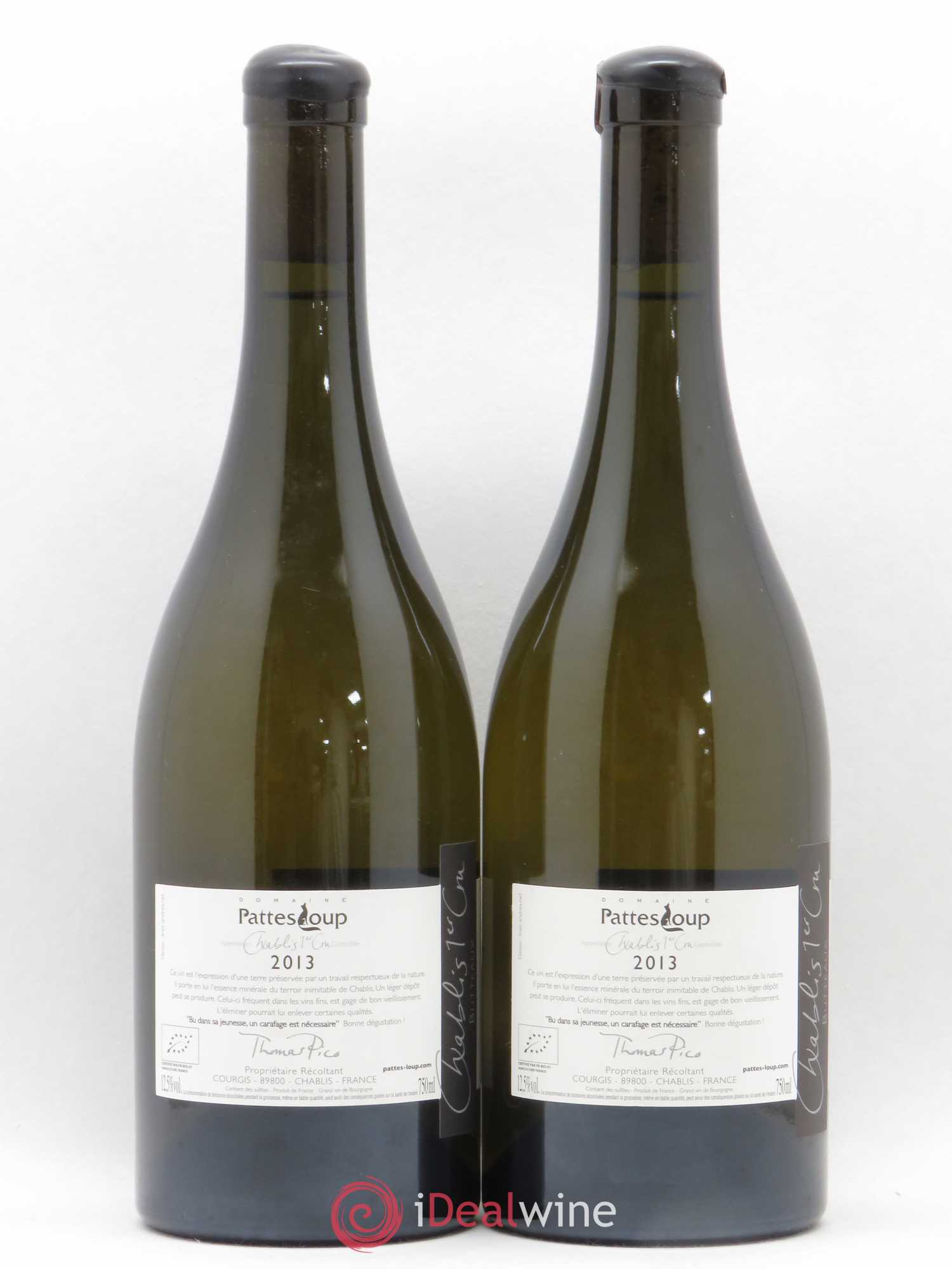 Chablis 1er Cru Butteaux Pattes Loup (Domaine) 2013 - Lot de 2 bouteilles - 1