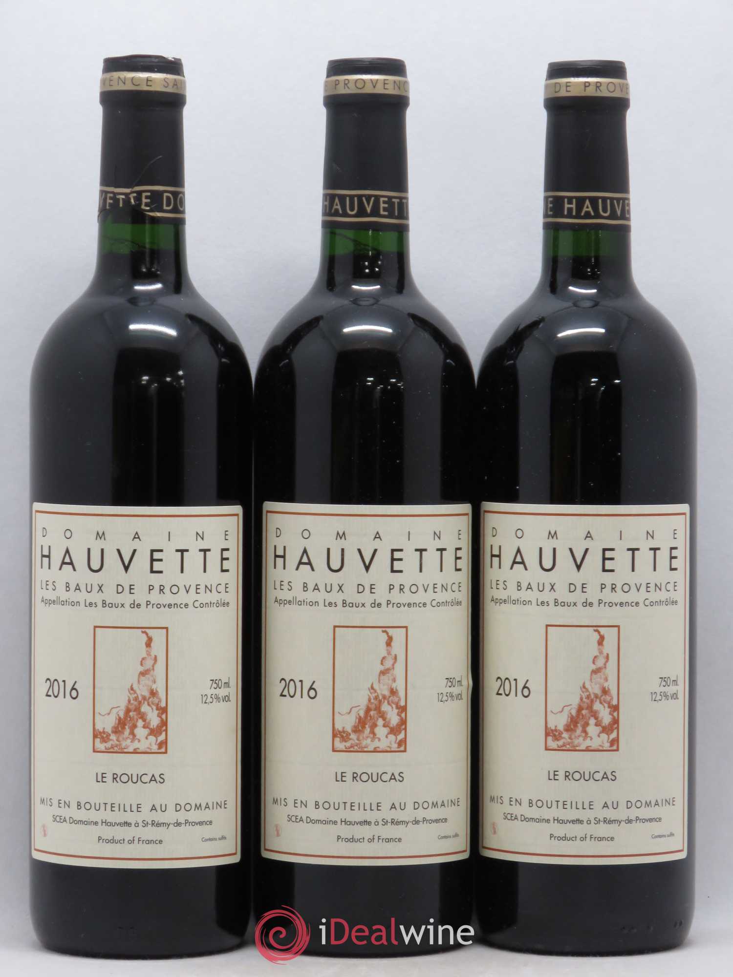 Alpilles (anciennement Baux de Provence) Le Roucas Hauvette (Domaine) 2016 - Lot de 3 bouteilles - 0