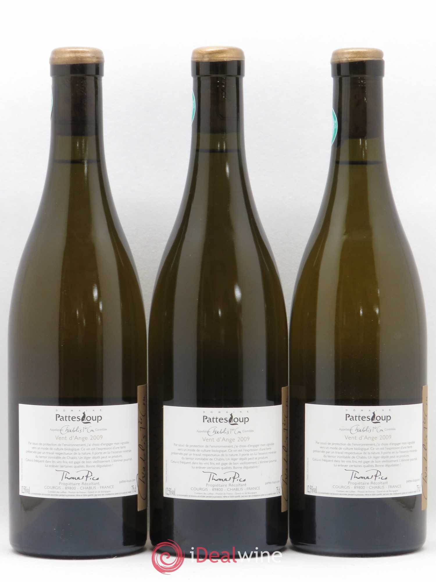 Chablis 1er Cru Montmain Pattes Loup (Domaine) 2009 - Lot de 3 bouteilles - 1