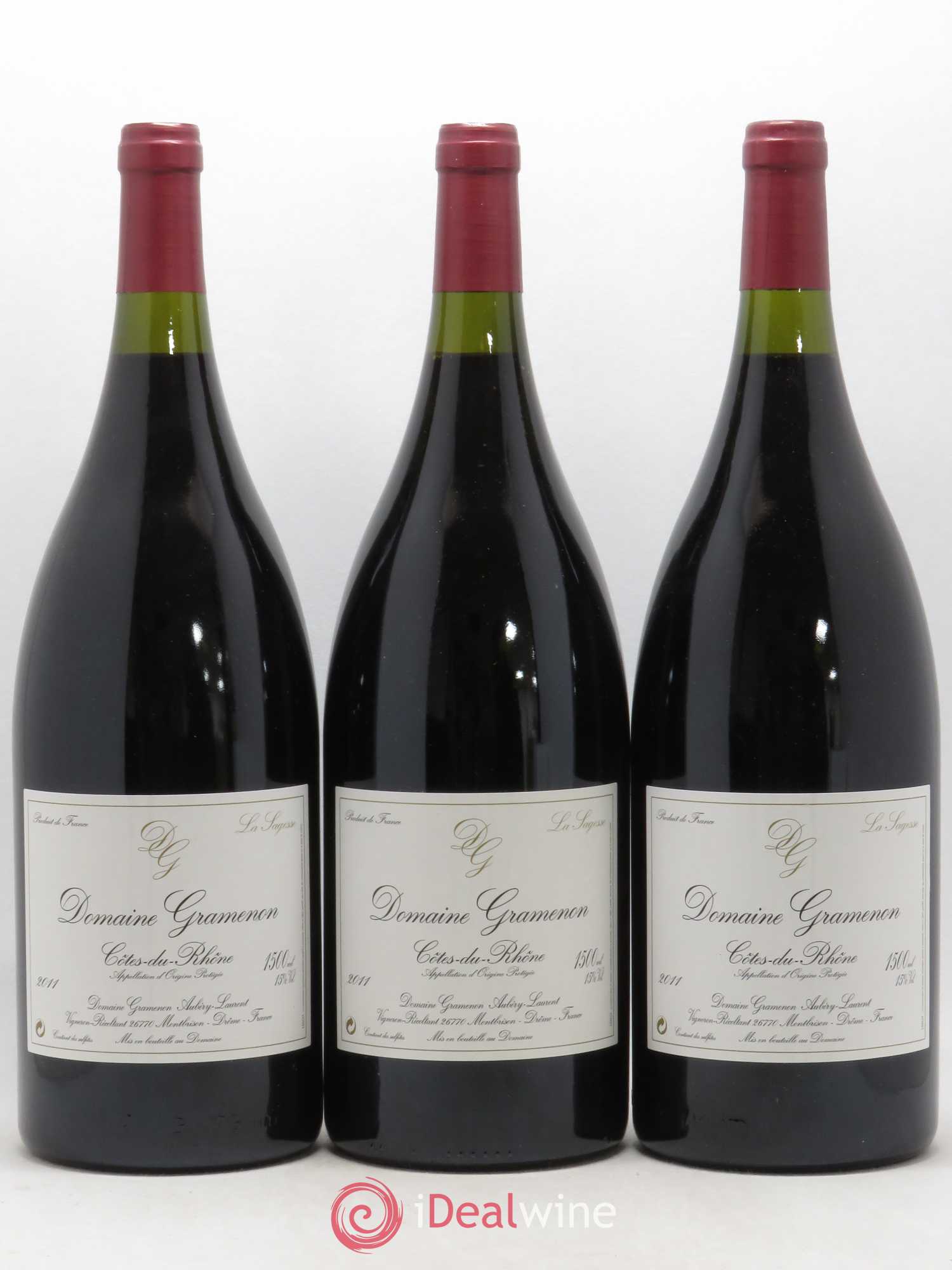 Côtes-du-Rhône La Sagesse Gramenon (Domaine) 2011 - Lot de 3 magnums - 0