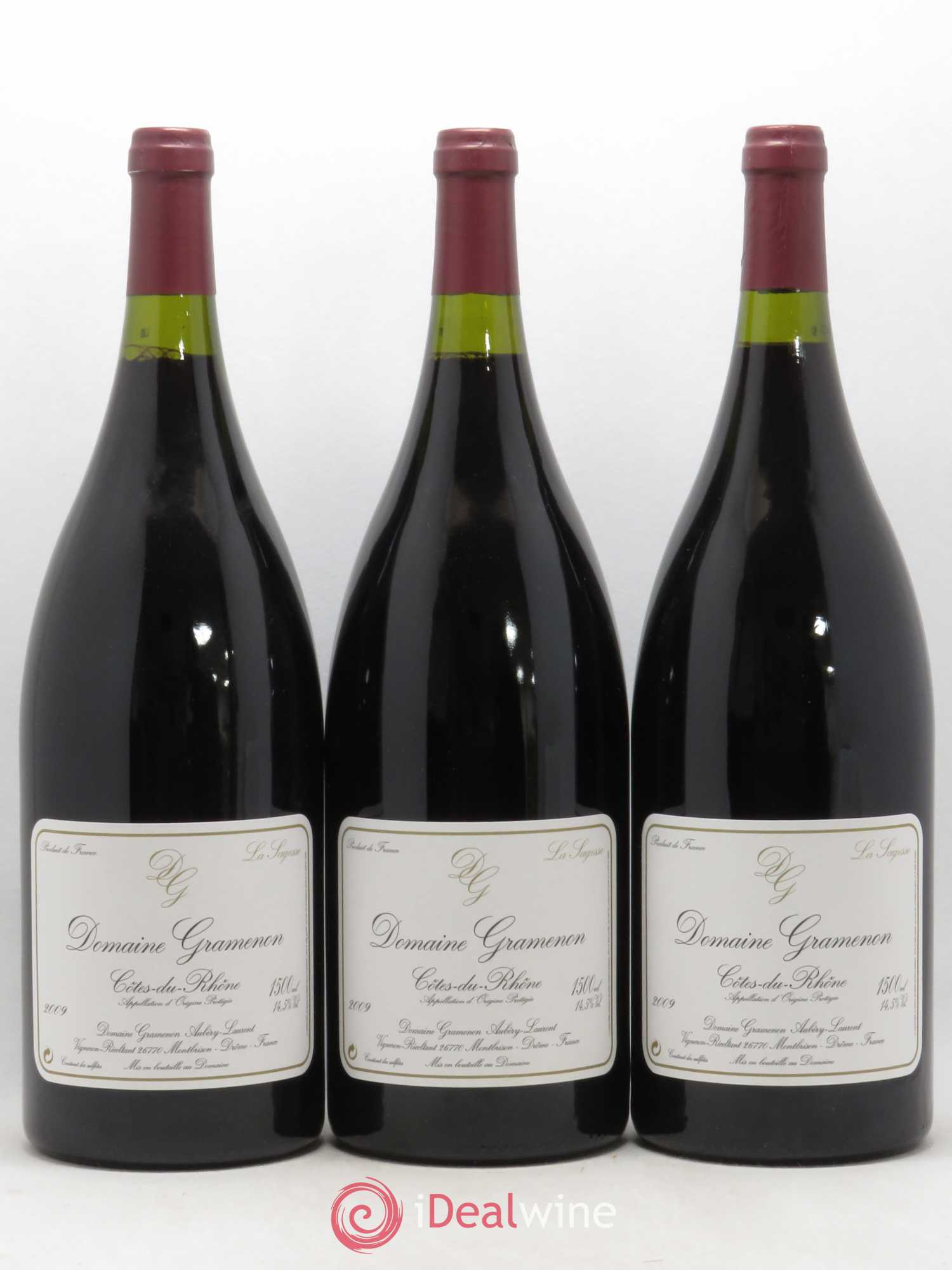 Côtes-du-Rhône La Sagesse Gramenon (Domaine) 2009 - Lot de 3 magnums - 0