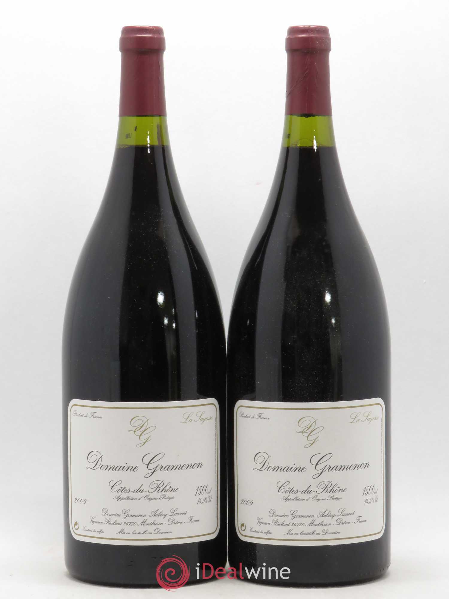 Côtes-du-Rhône La Sagesse Gramenon (Domaine) 2009 - Lot de 2 magnums - 0