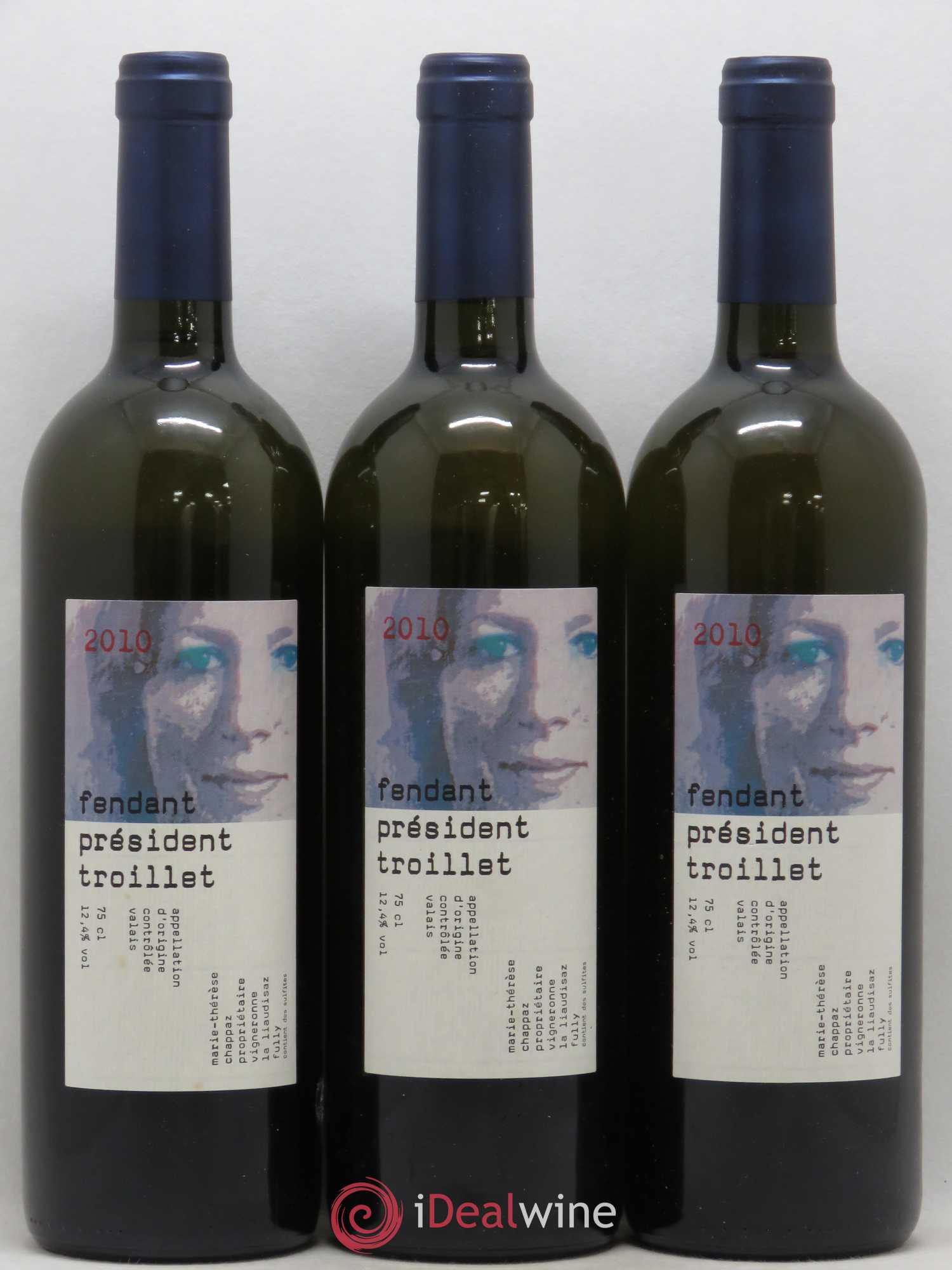Valais Fendant Président Troillet - La Liaudisaz Marie-Thérèse Chappaz - Domaine Des Claives 2010 - Lot de 3 bouteilles - 0