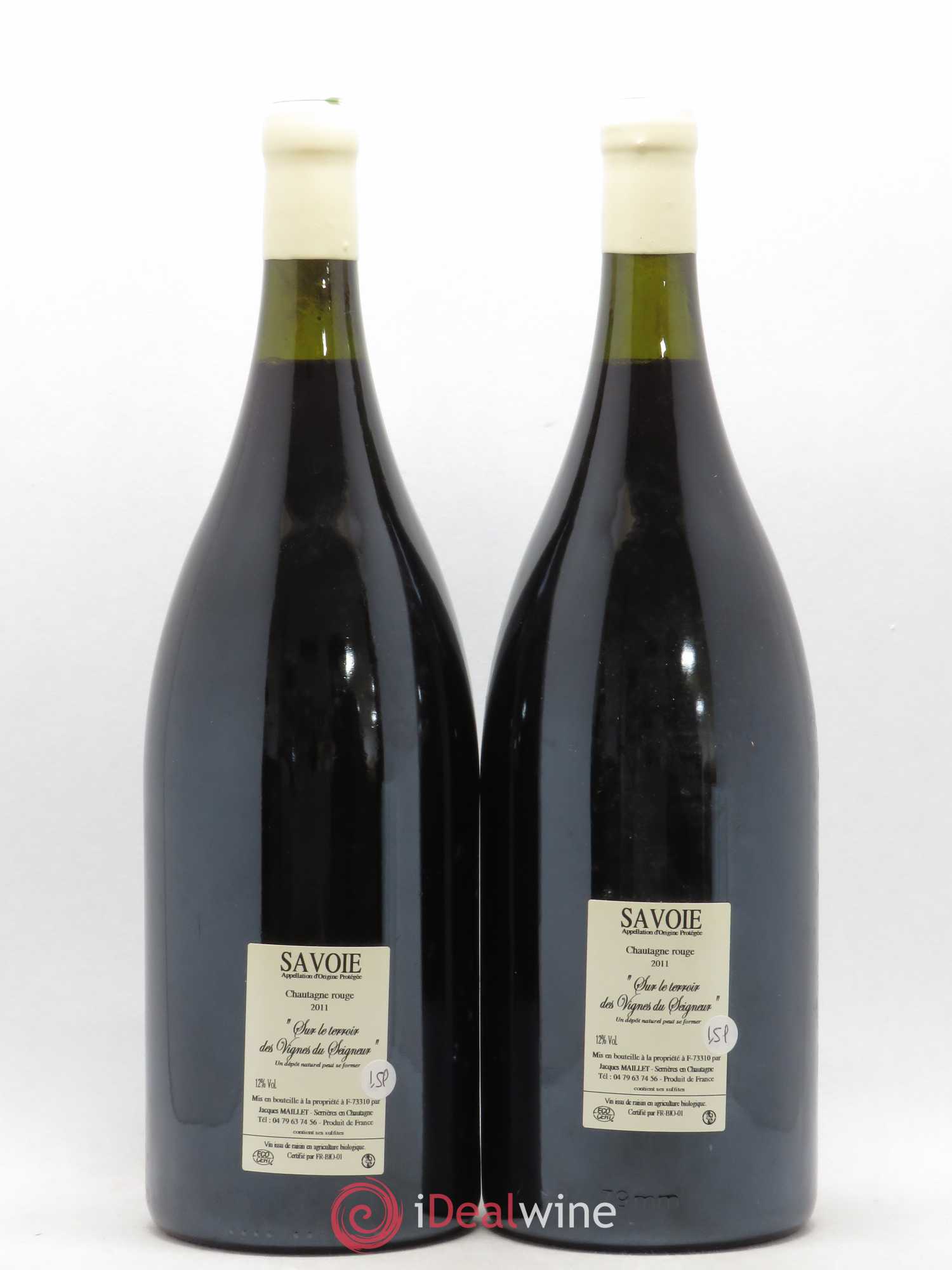 Vin de Savoie Chautagne Chautagne Gamay Sans Soufre Jacques Maillet Vignes du Seigneur 2011 - Lot de 2 magnums - 1