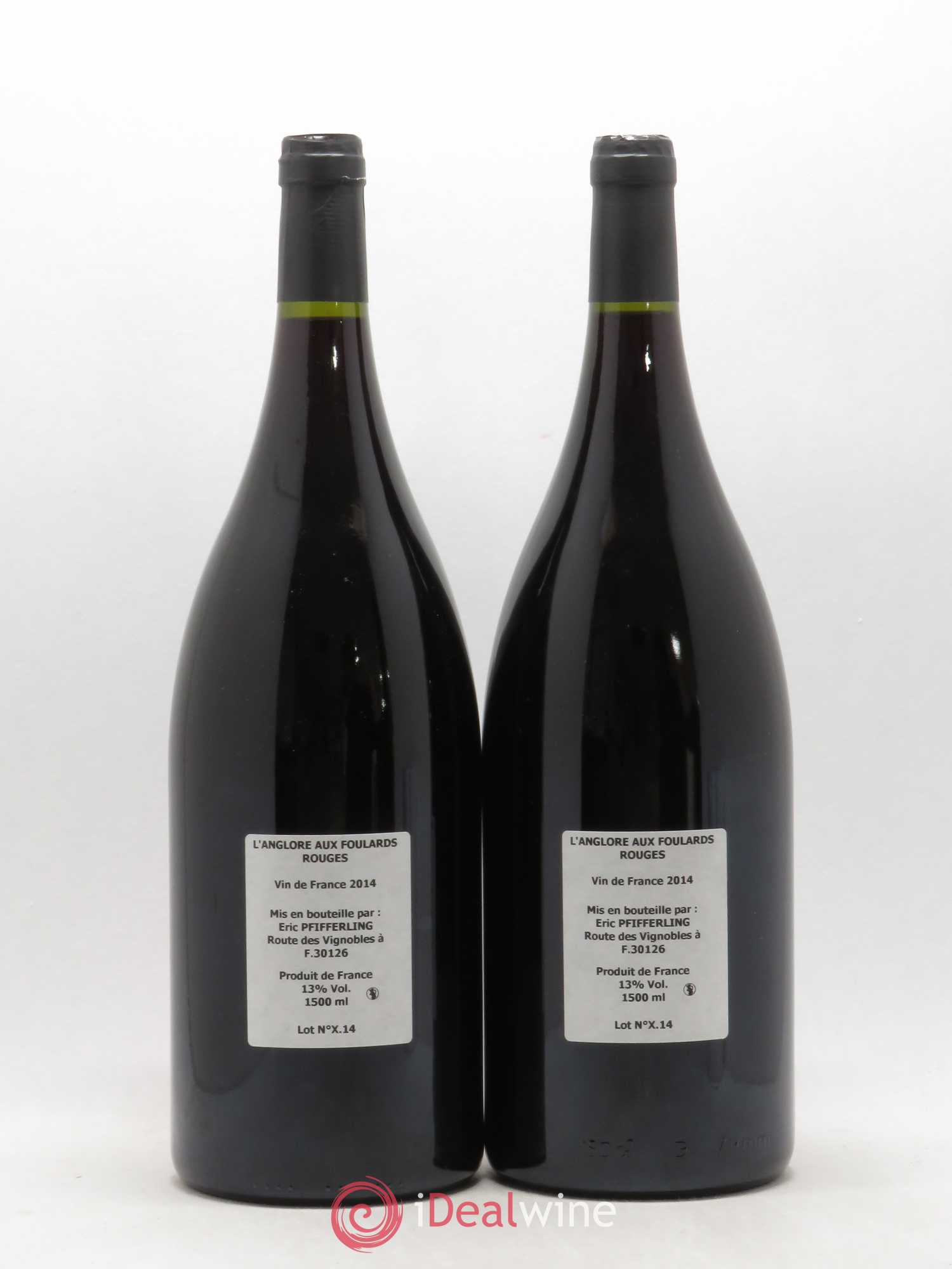 Vin de France L'Anglore aux Foulards Rouges L'Anglore 2014 - Lotto di 2 magnum - 1