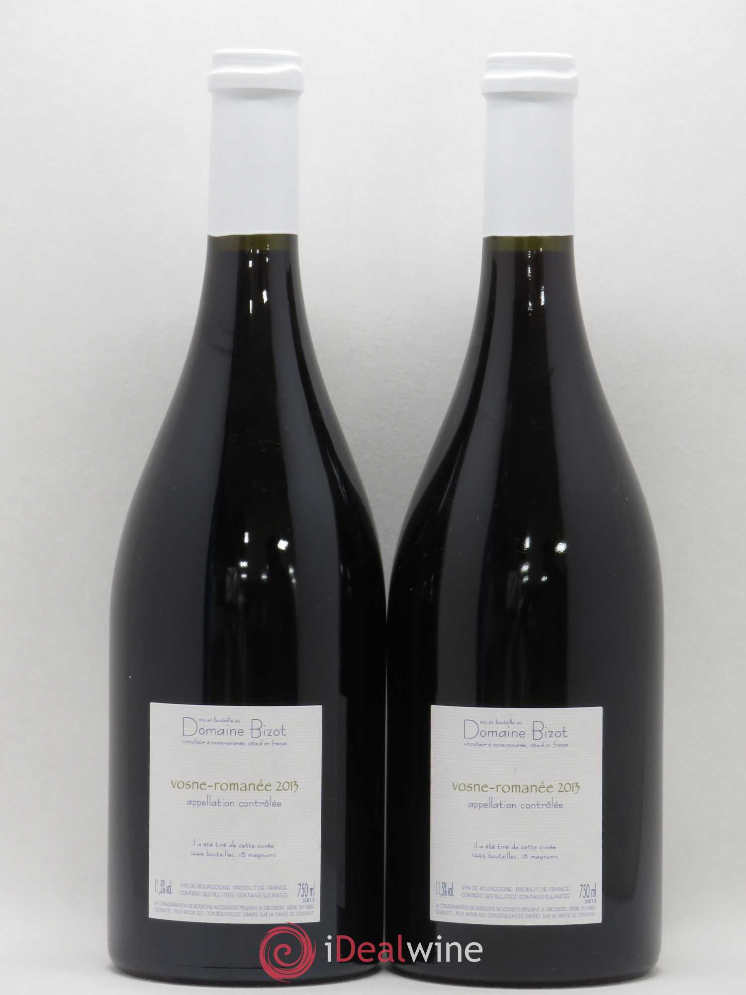 Vosne-Romanée Bizot (Domaine) 2013 - Lot de 2 bouteilles - 1