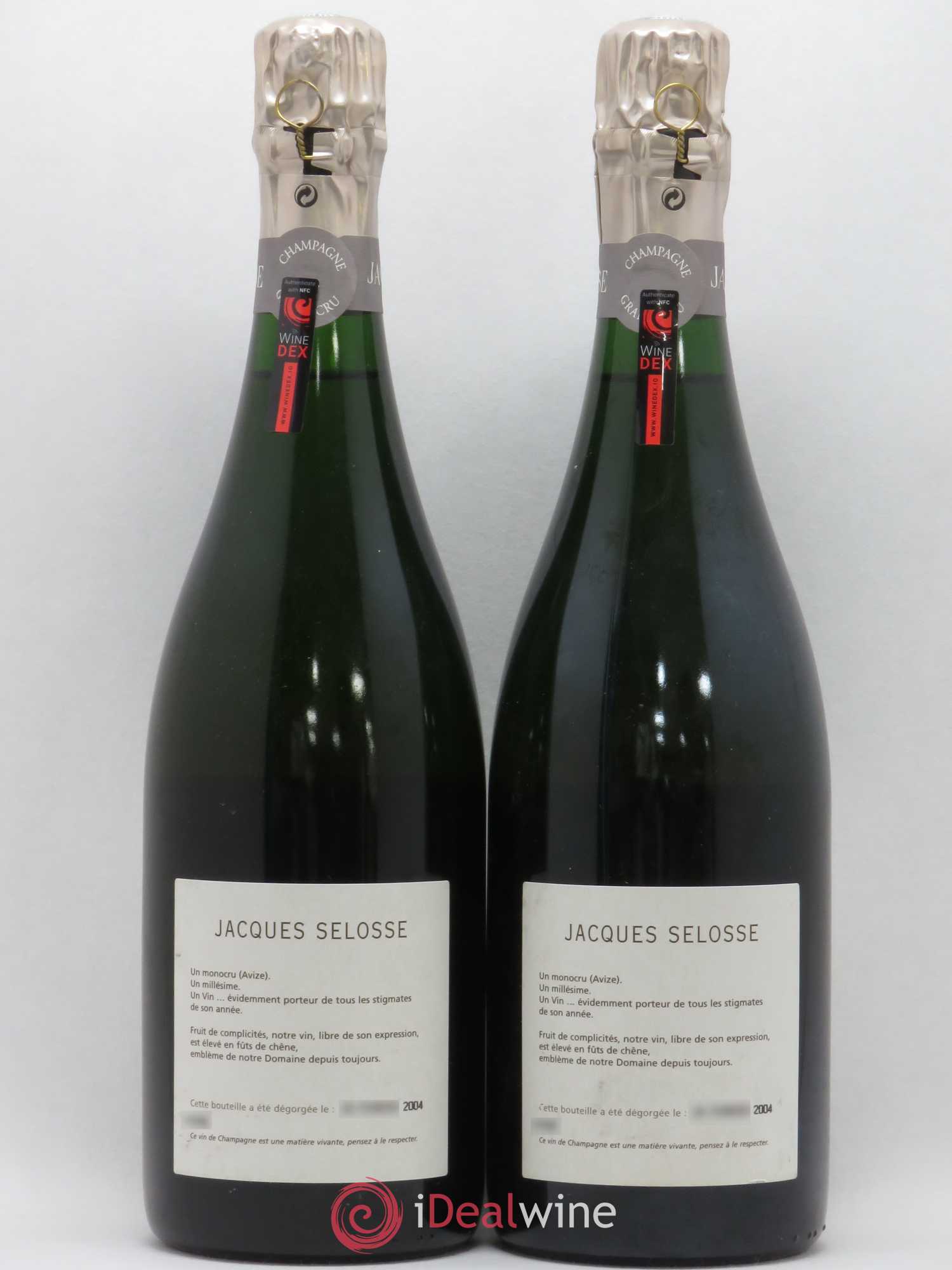 Blanc de Blancs Grand Cru Extra-Brut Jacques Selosse 1996 - Lot de 2 bouteilles - 1