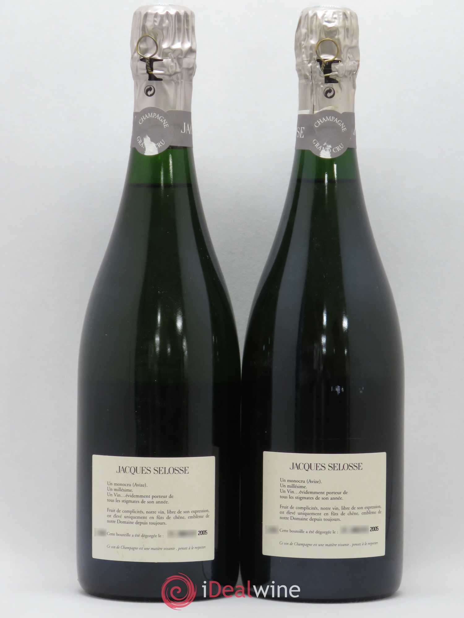 Blanc de Blancs Grand Cru Extra-Brut Jacques Selosse 1996 - Lot de 2 bouteilles - 1