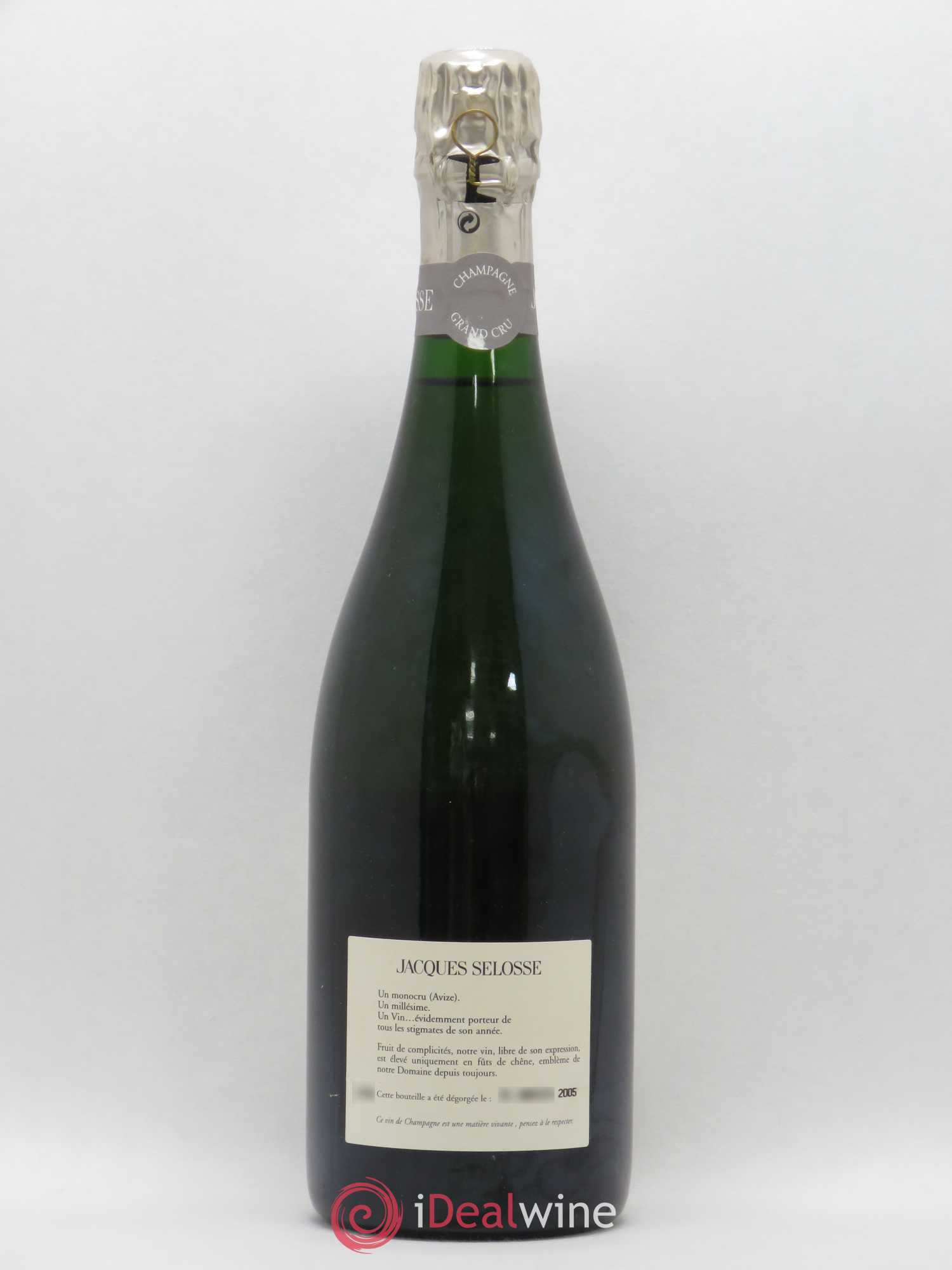 Blanc de Blancs Grand Cru Extra-Brut Jacques Selosse 1996 - Lot de 1 bouteille - 1