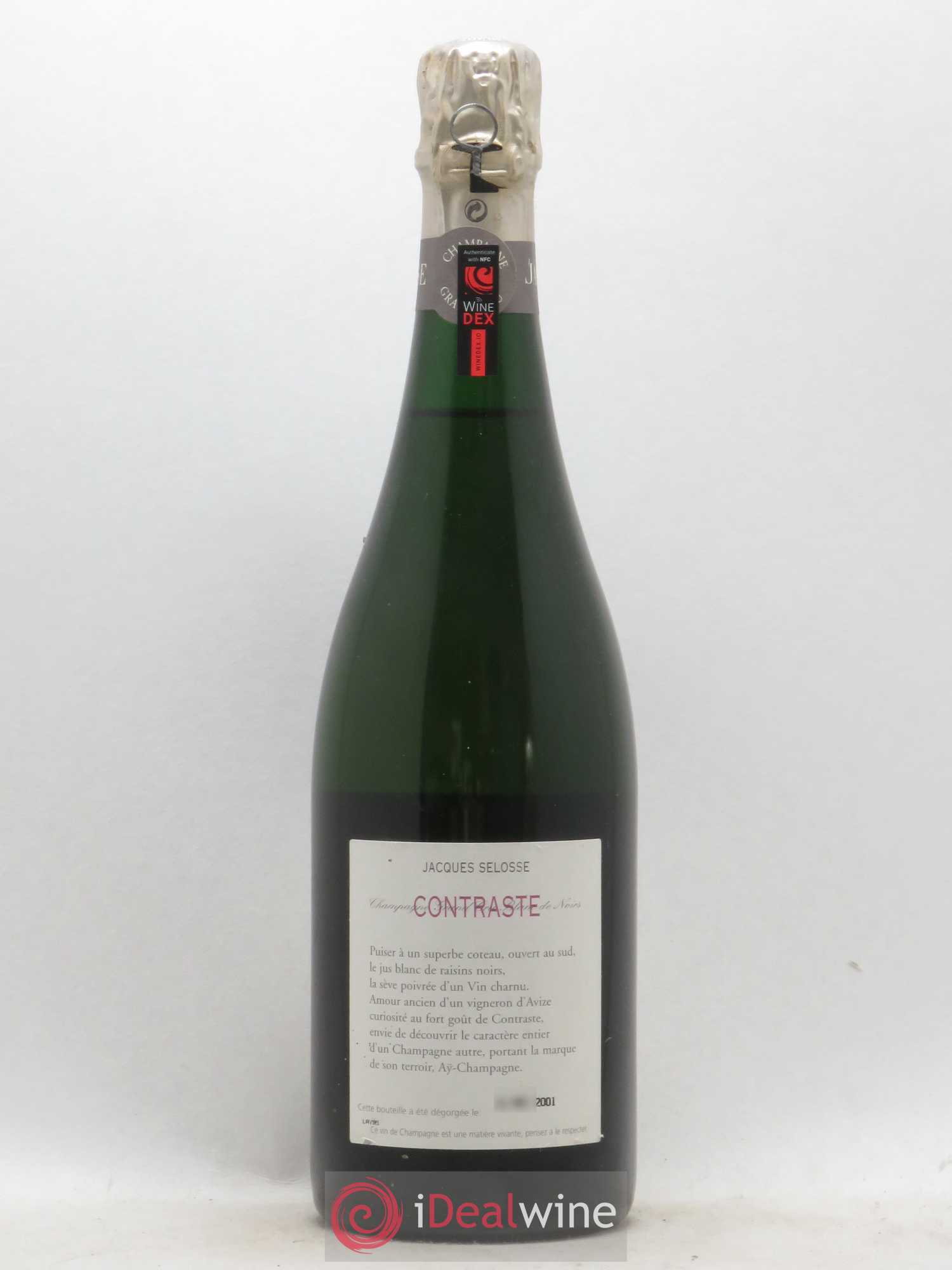 Contraste Blanc de Noirs Grand Cru Brut Jacques Selosse - Lot de 1 bouteille - 1