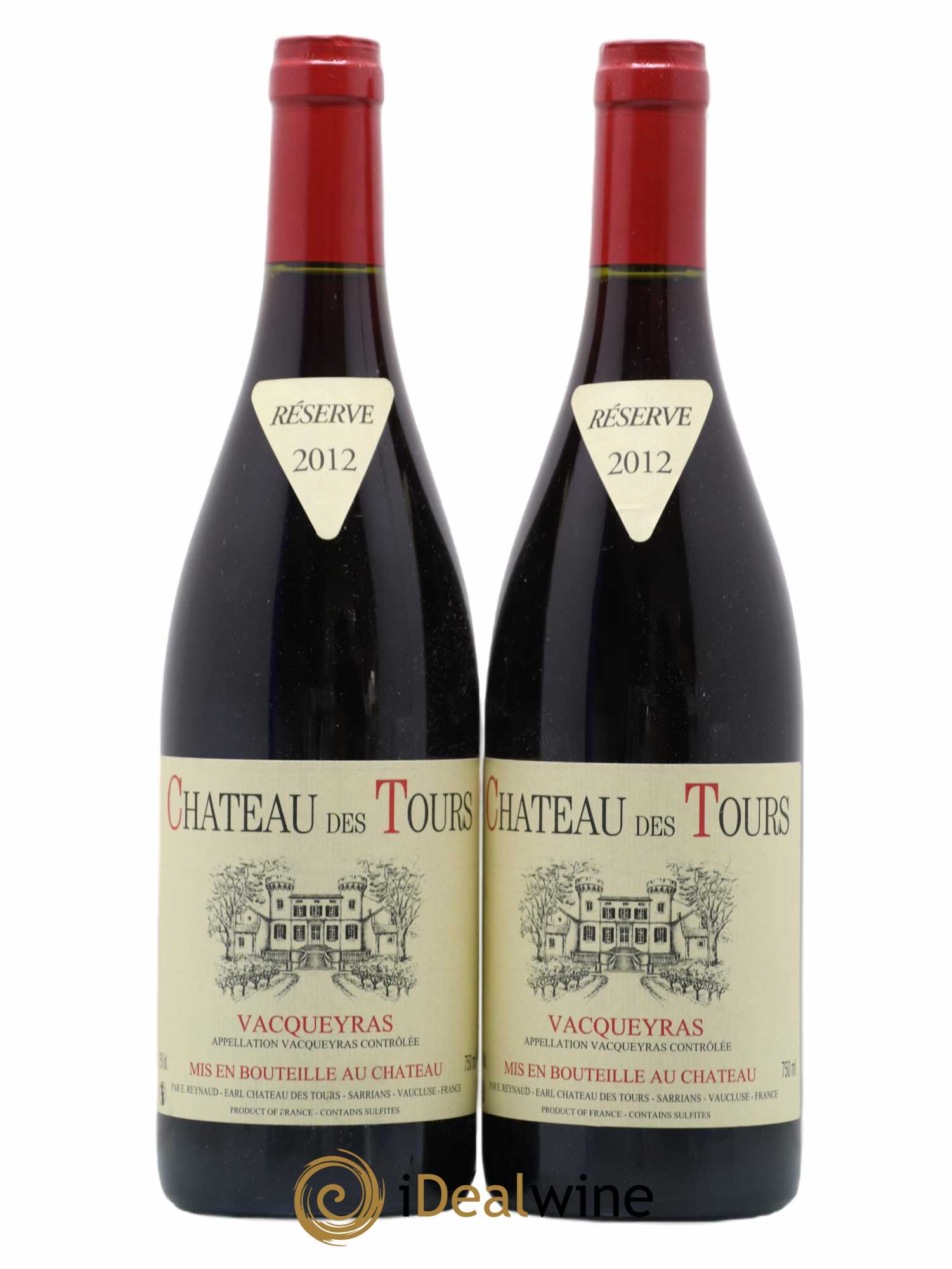 Vacqueyras Château des Tours Emmanuel Reynaud 2012 - Lot de 2 bouteilles - 0