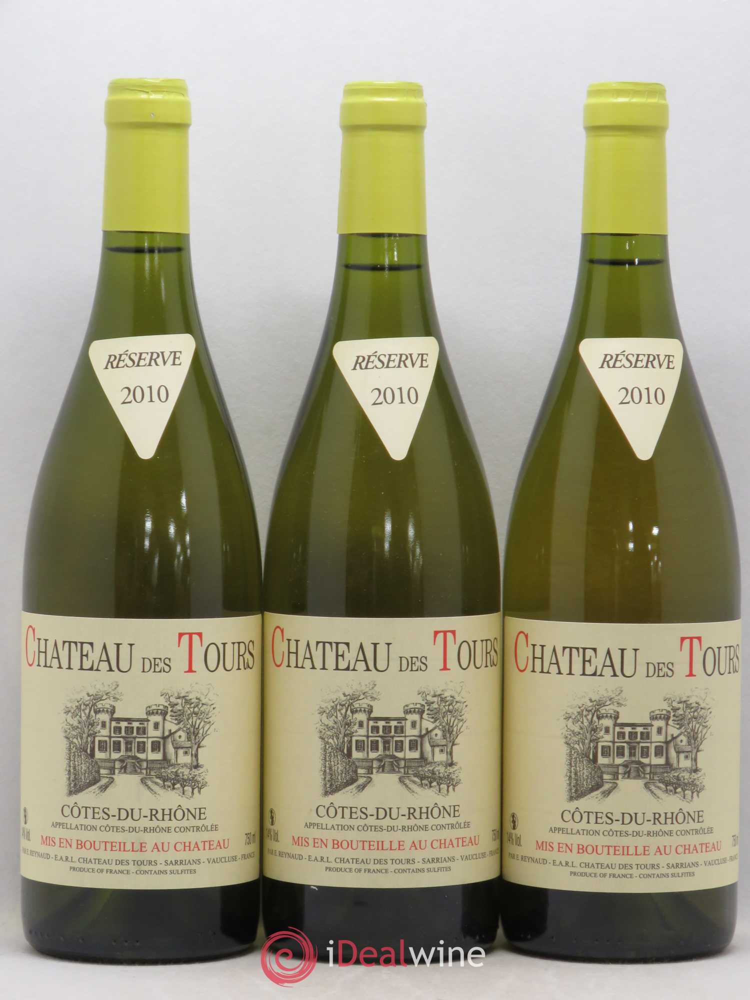 Côtes-du-Rhône Château des Tours Emmanuel Reynaud 2010 - Lot de 3 bouteilles - 0
