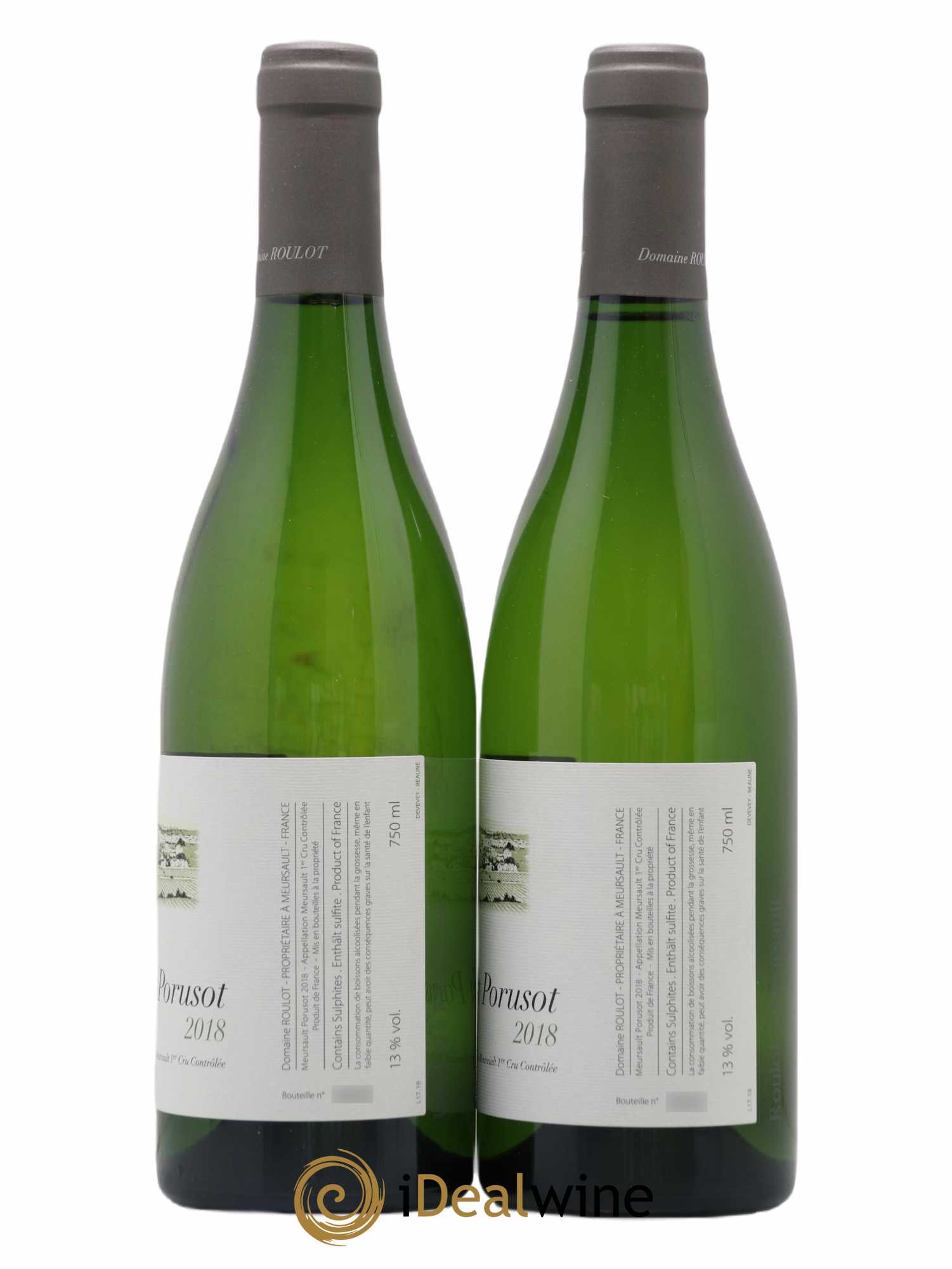 Meursault 1er Cru Le Porusot Roulot (Domaine) 2018 - Lot de 2 bouteilles - 1