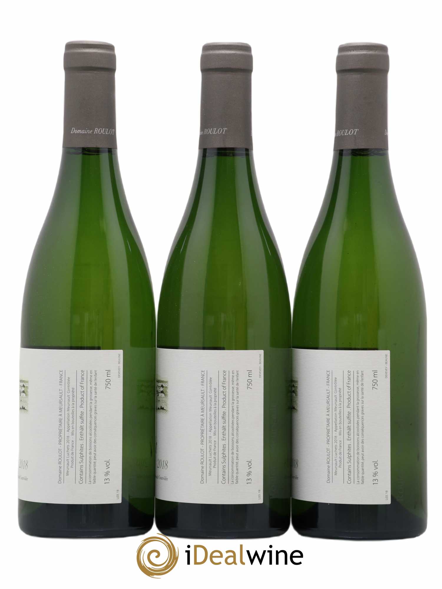 Meursault Luchets Roulot (Domaine) 2018 - Lot de 3 bouteilles - 1