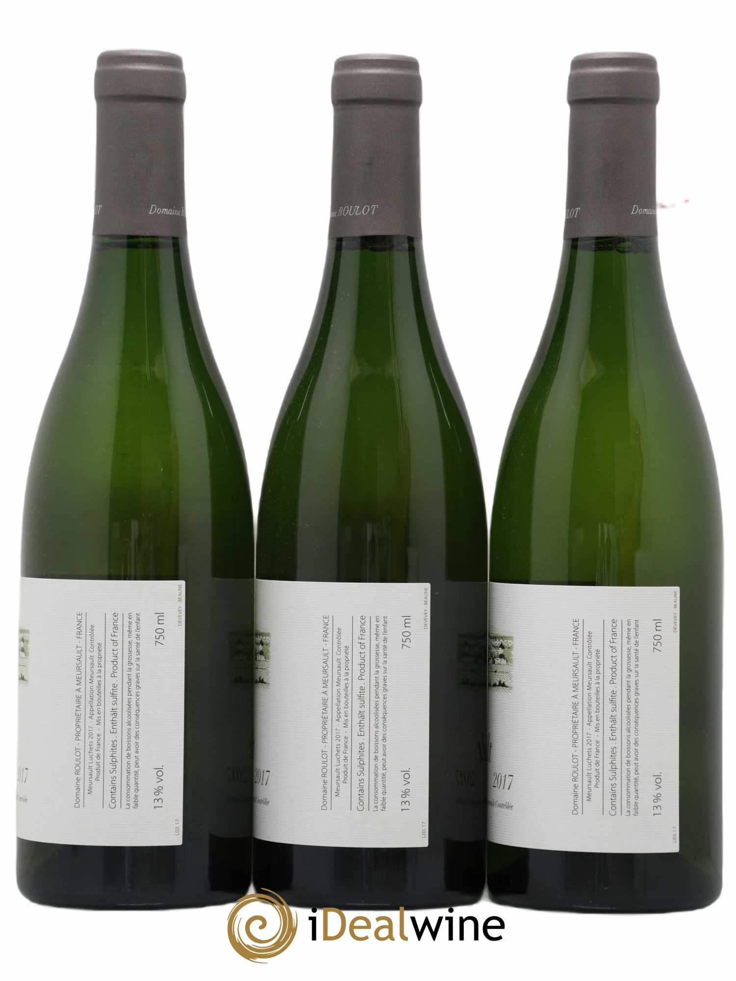 Meursault Luchets Roulot (Domaine) 2017 - Lot de 3 bouteilles - 1
