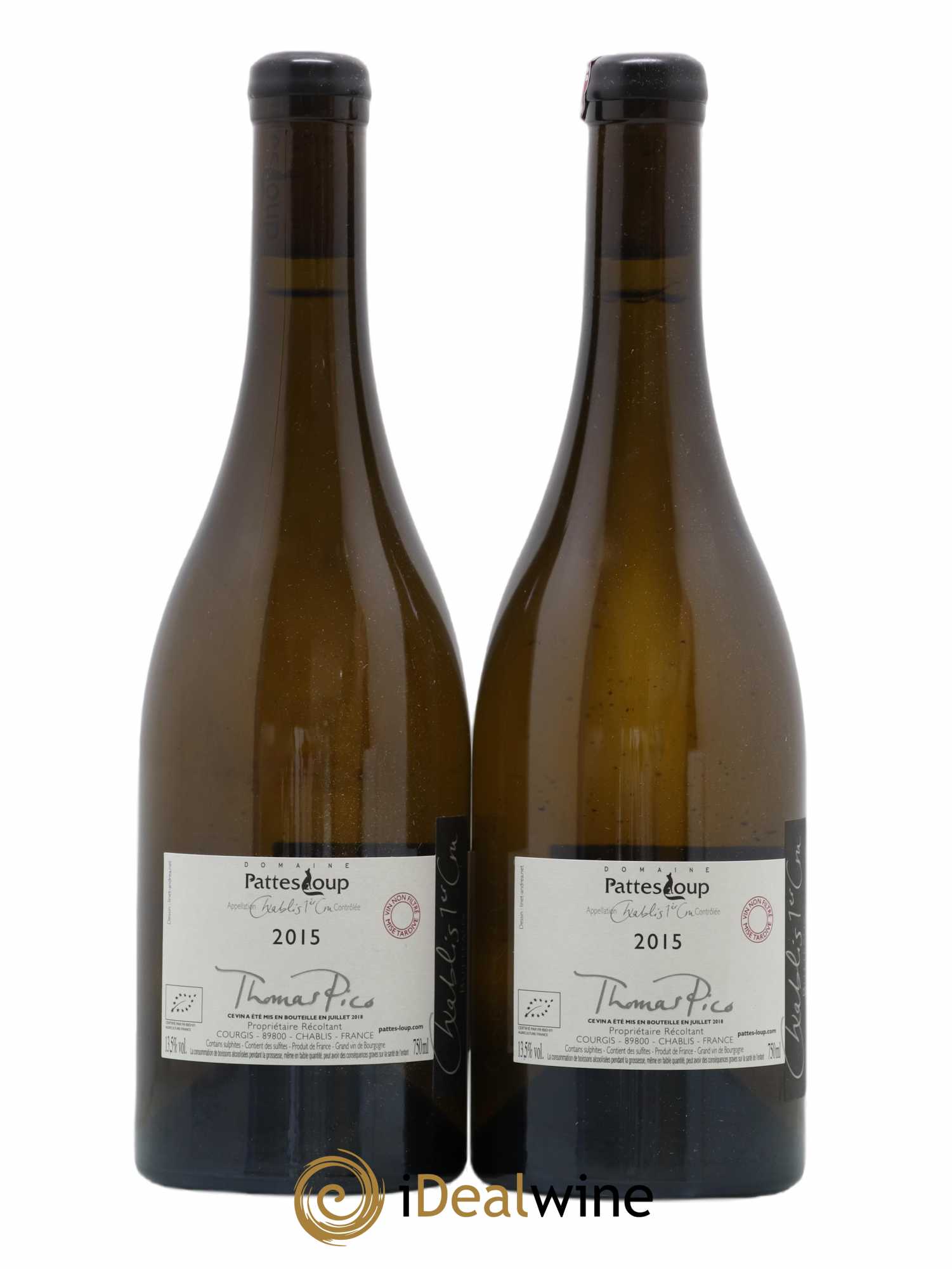 Chablis 1er Cru Butteaux Pattes Loup (Domaine) 2015 - Lot de 2 bouteilles - 1