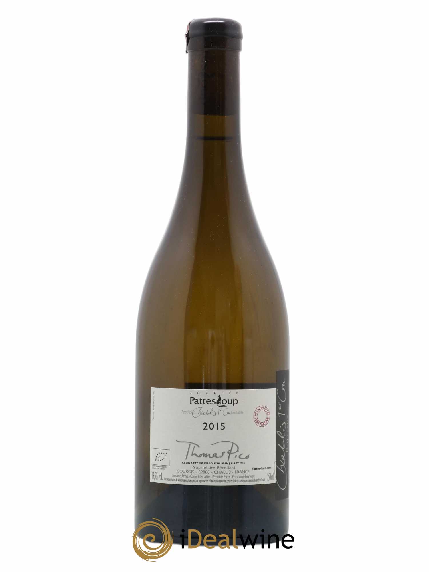 Chablis 1er Cru Butteaux Pattes Loup (Domaine) 2015 - Lot de 1 bouteille - 1