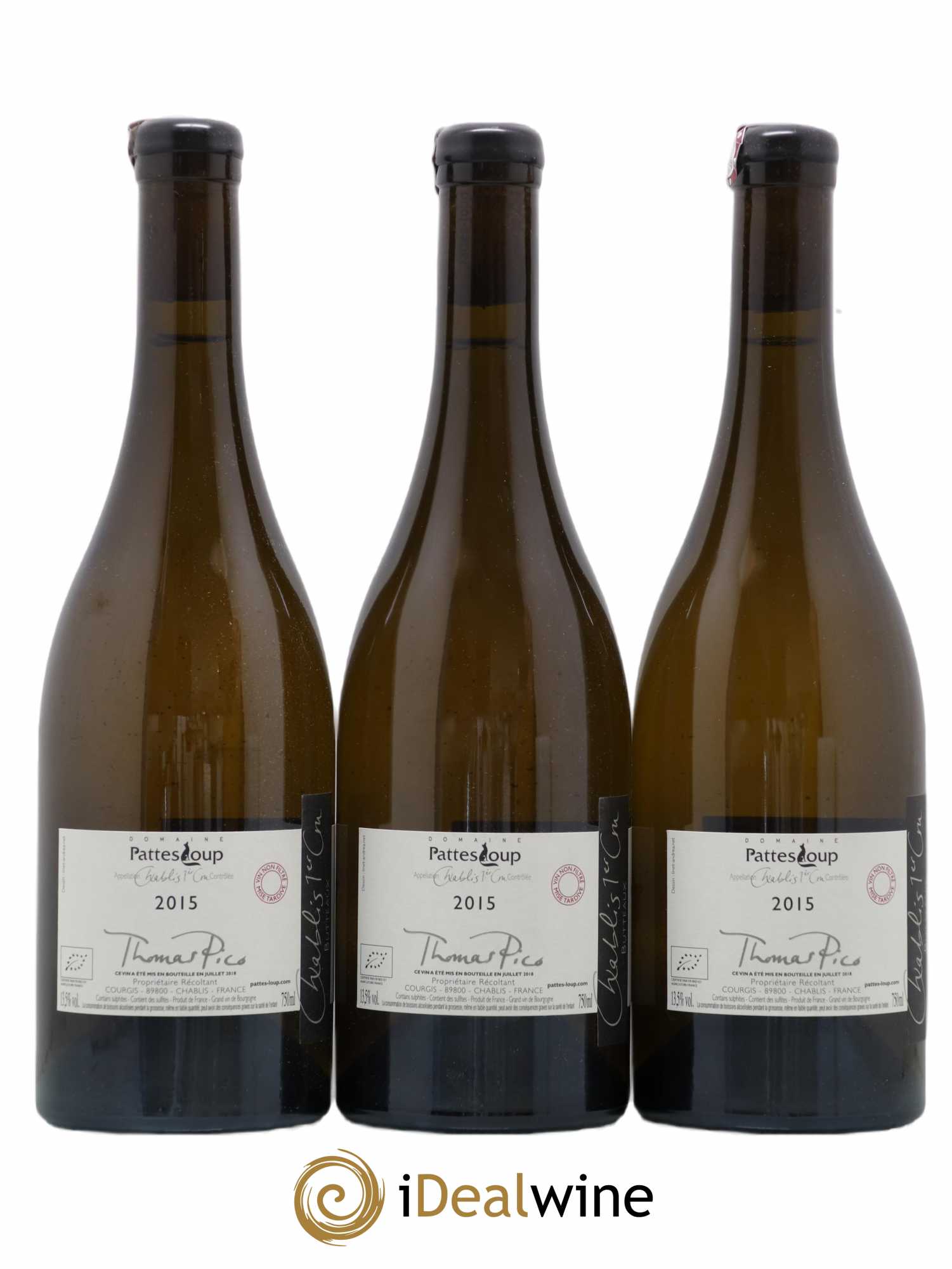 Chablis 1er Cru Butteaux Pattes Loup (Domaine) 2015 - Lot de 3 bouteilles - 1