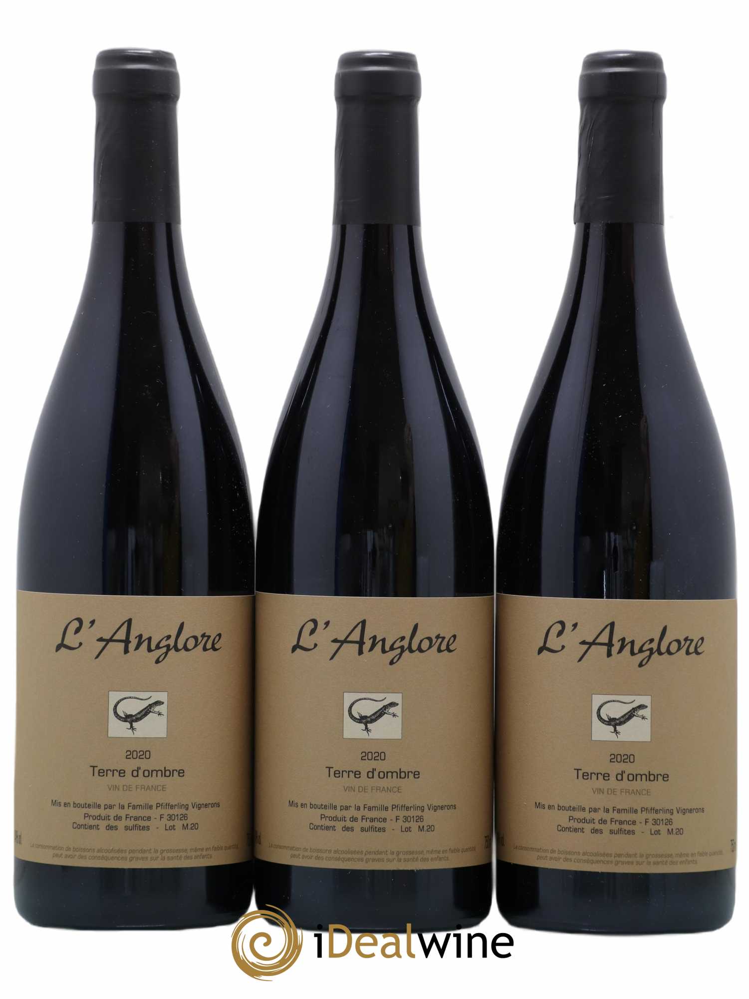 Vin de France Terre d'Ombre L'Anglore 2020 - Lot de 3 bouteilles - 0